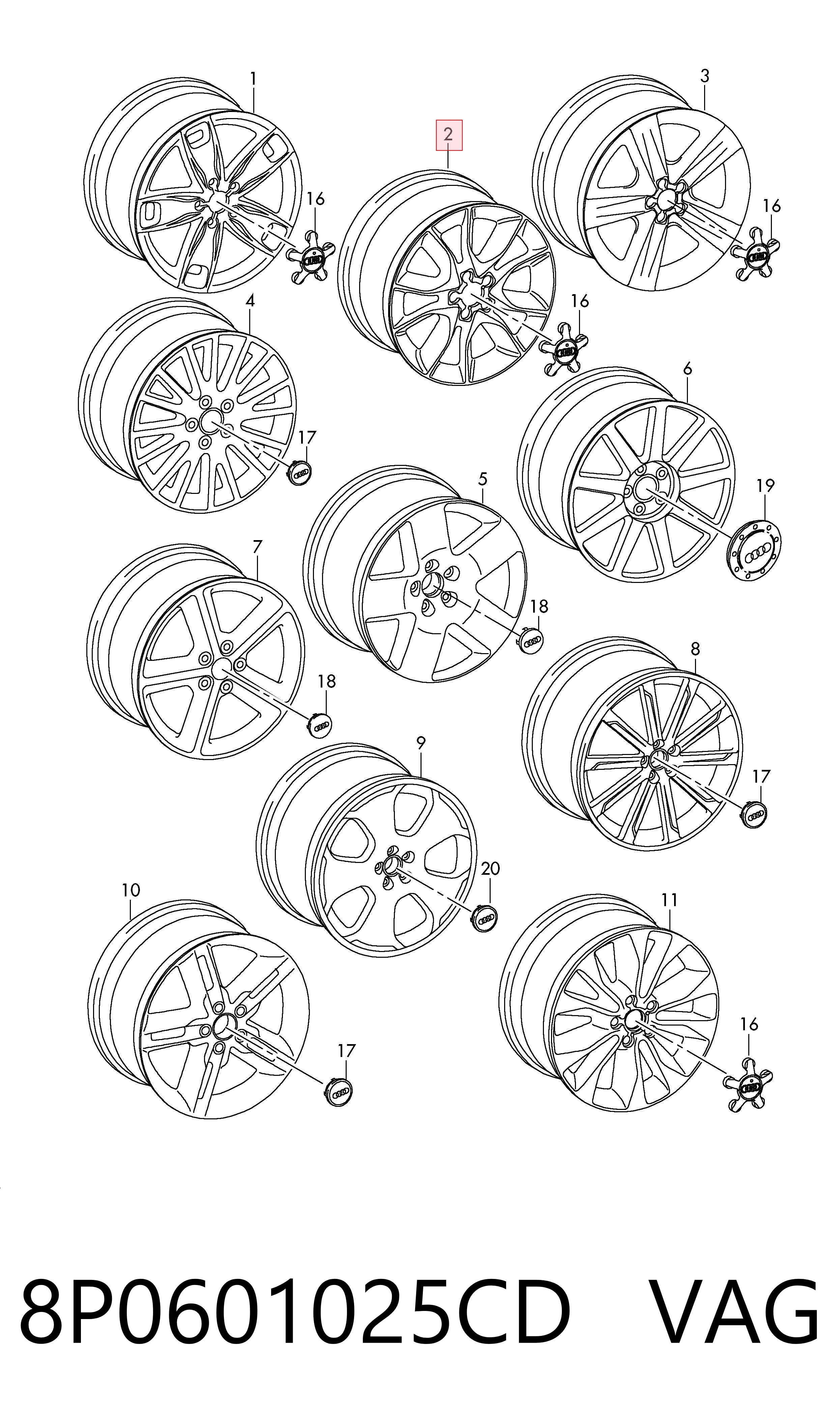 8P0601025CD VAG Aros