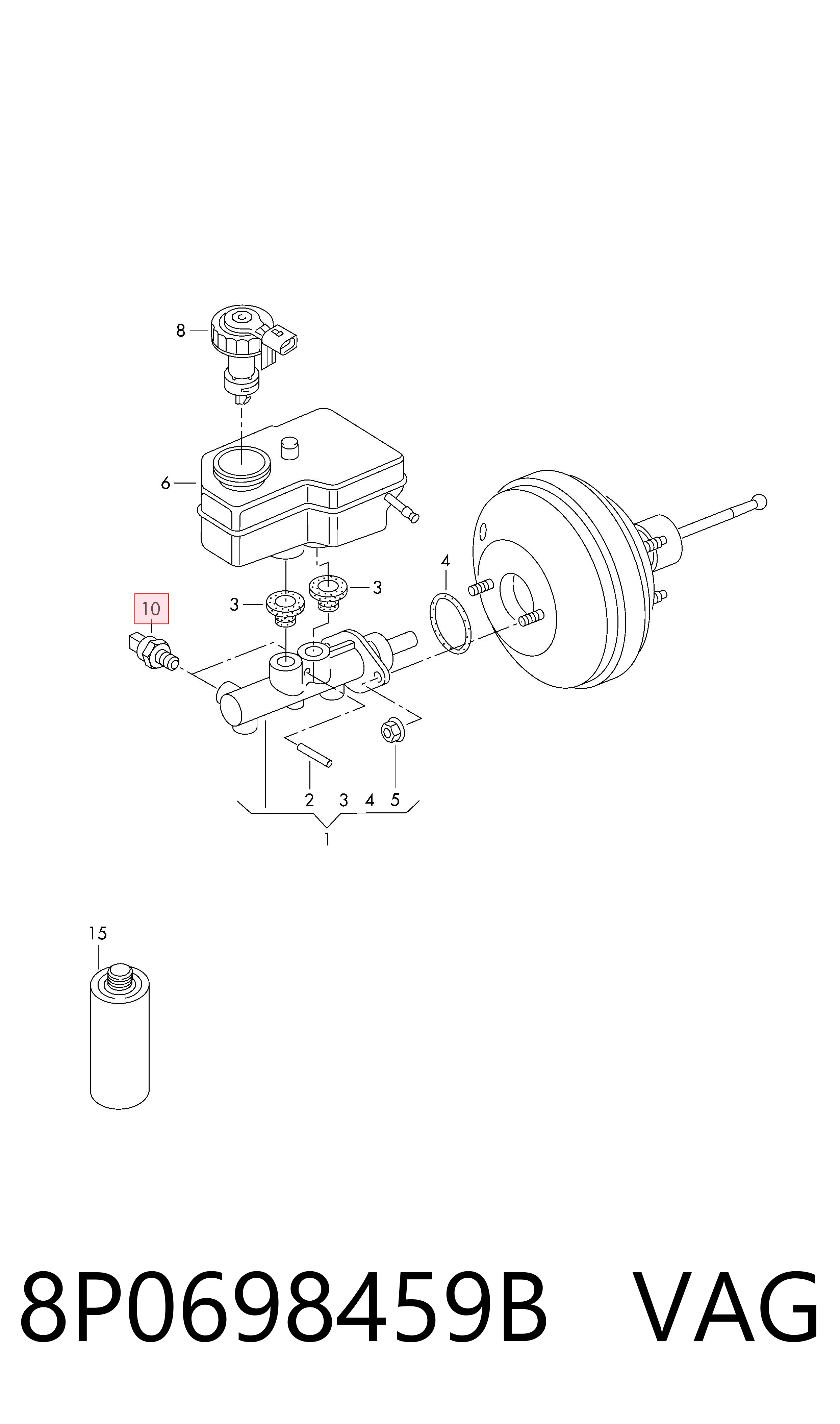 Interruptor de luz de freno VAG 8P0698459B precio, desde 24,40 EUR