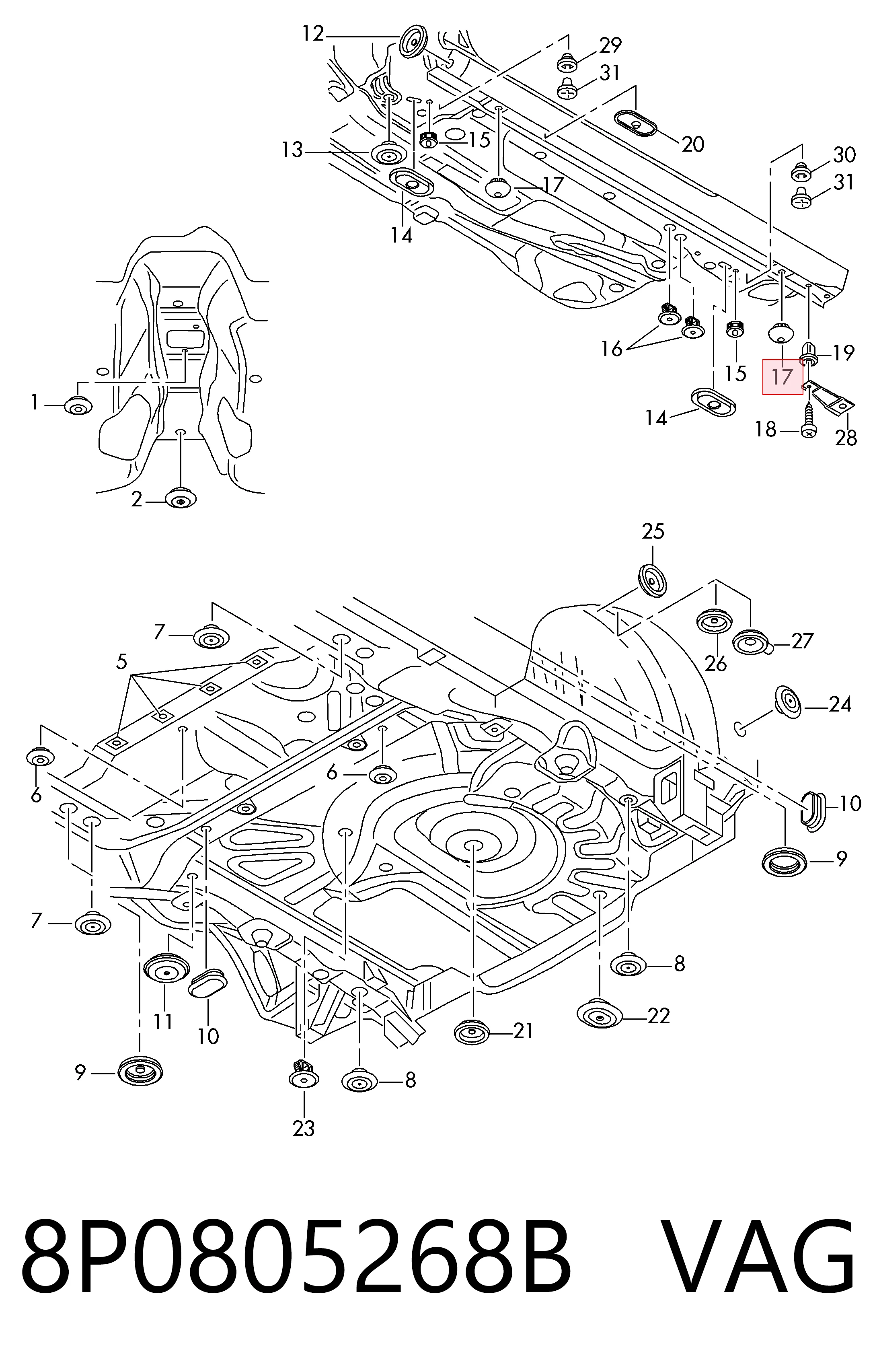 8P0805268B VAG