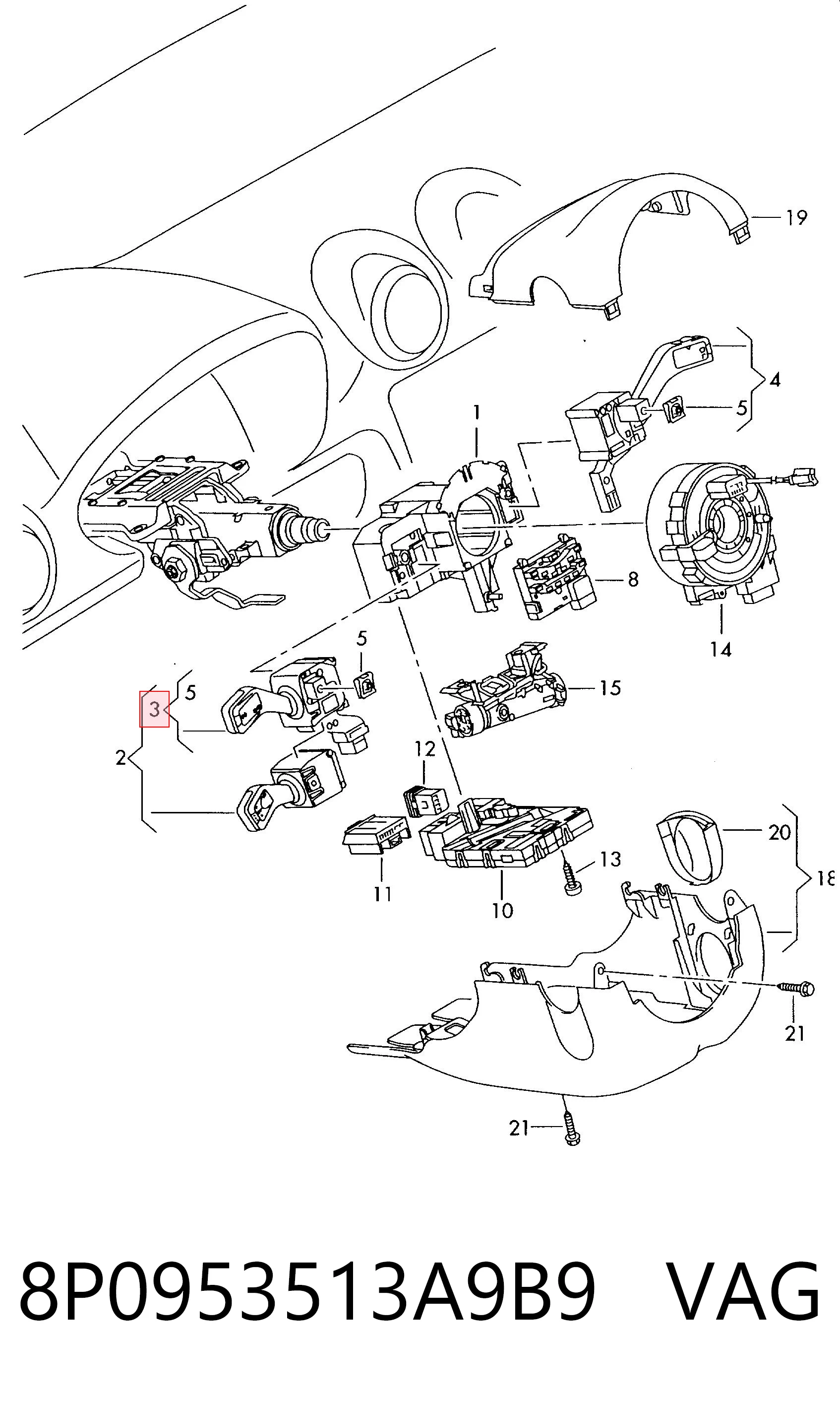 8P0953513A9B9 VAG