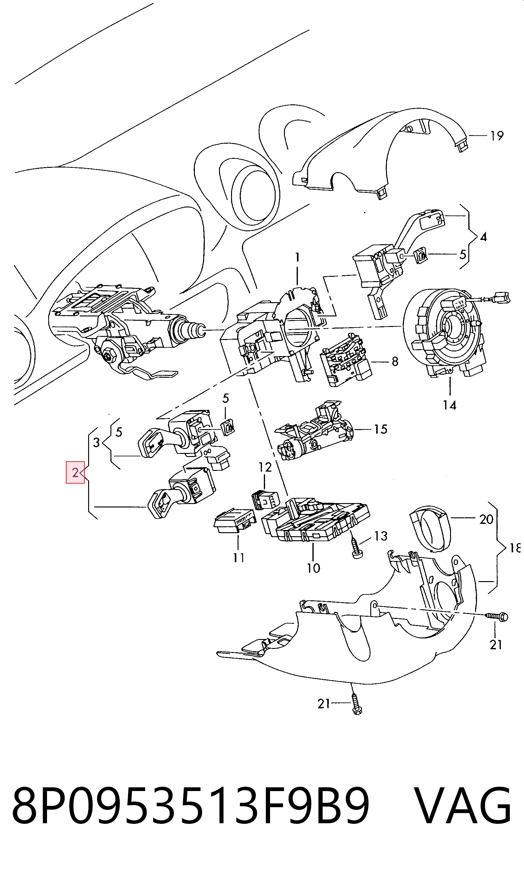 8P0953513F9B9 VAG
