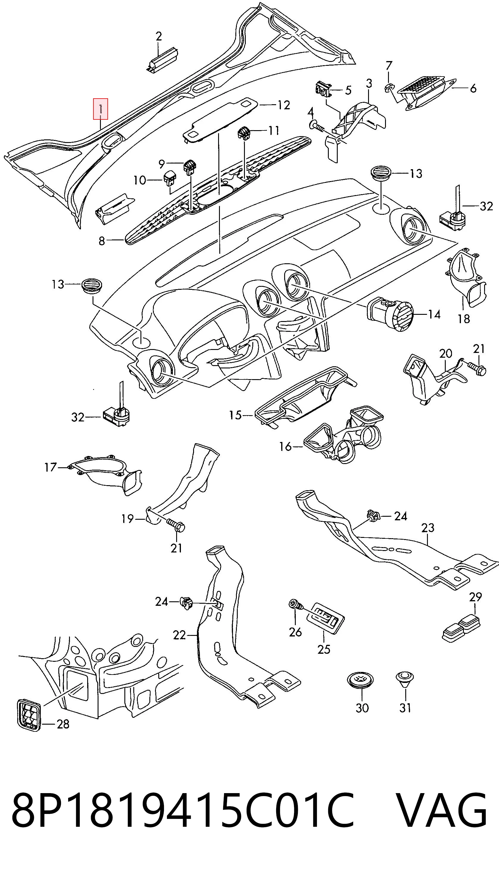 8P1819415C01C VAG