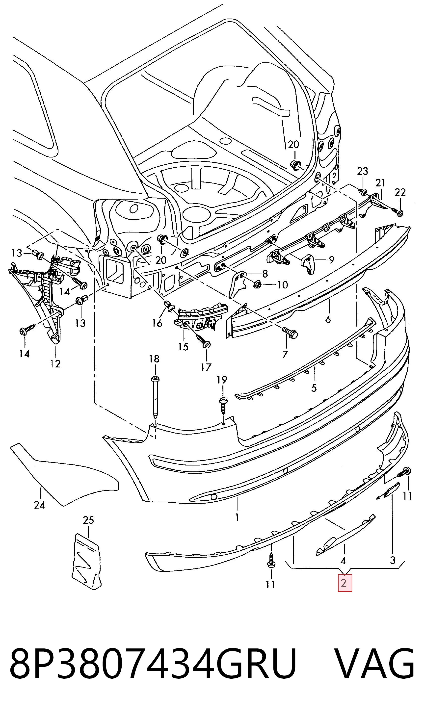 8P3807434GRU VAG