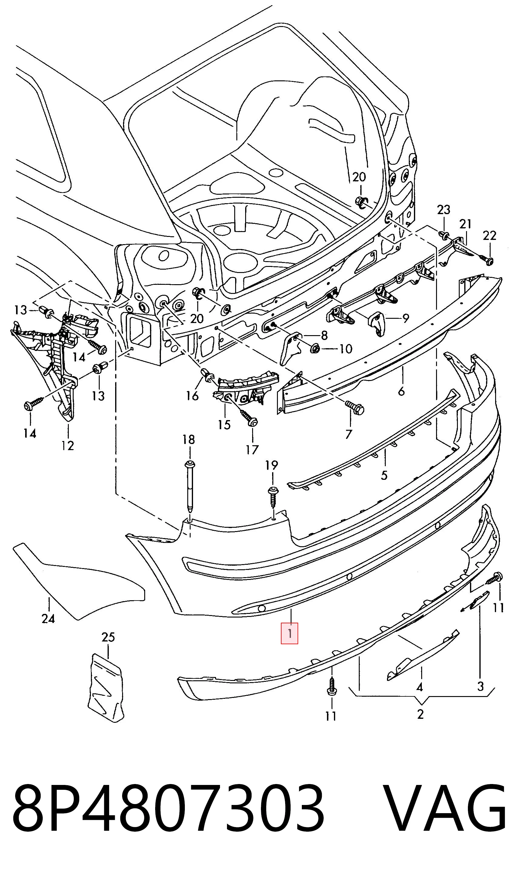 Comprar Parachoques trasero Audi A3 Sportback 8PA