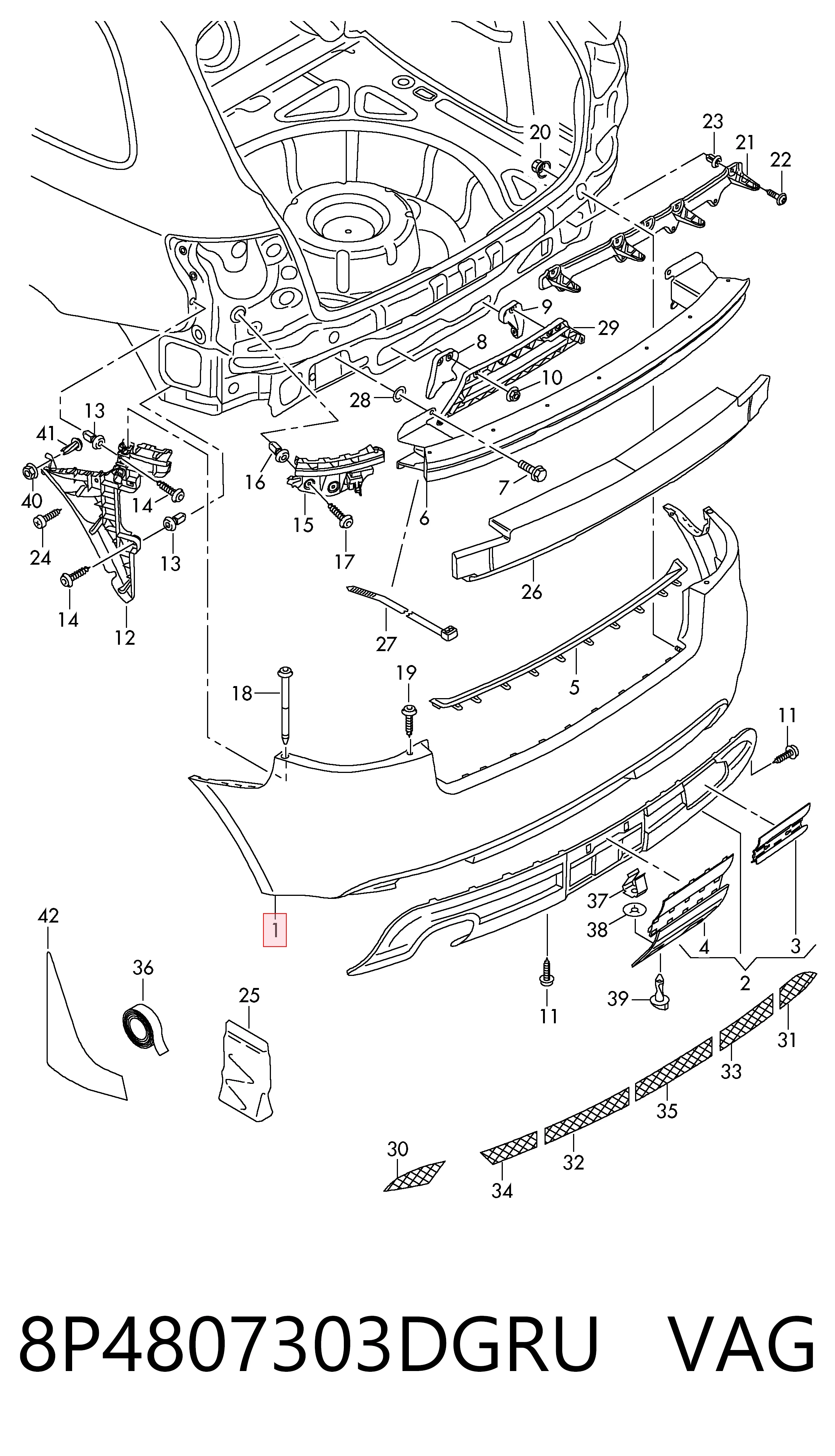 8P4807303DGRU VAG