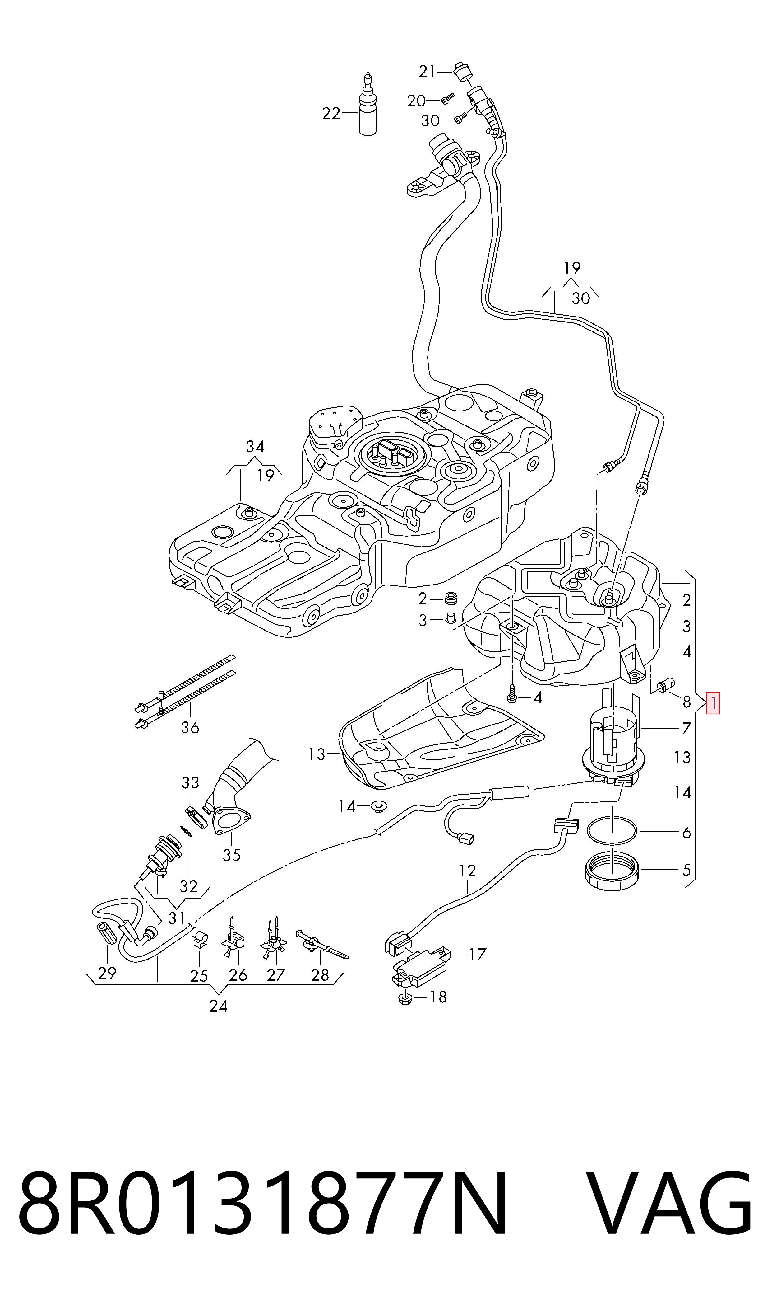 Deposito AdBlue para Audi Q5 8RB