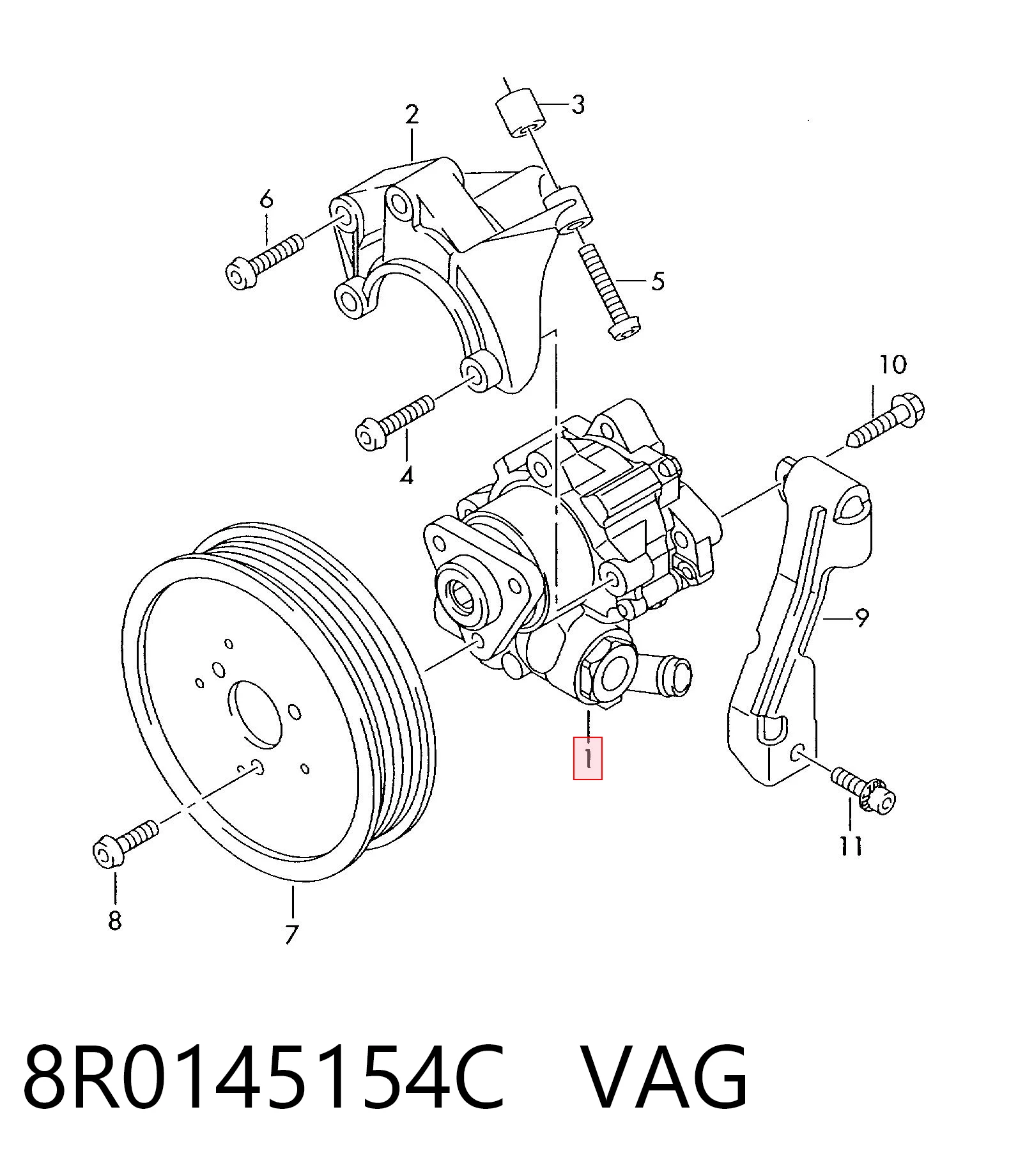 Bomba de dirección asistida  VAG 8R0145154C precio, desde 190,18 EUR