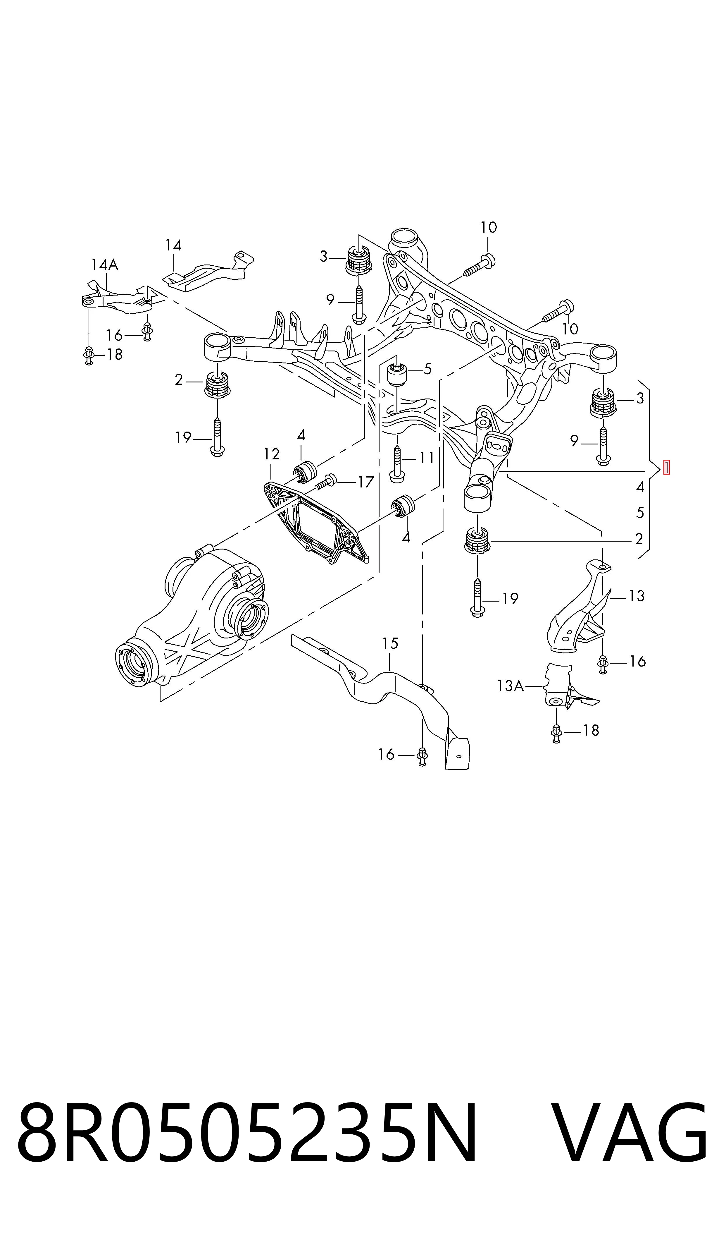 Comprar Puente trasero Audi Q5  8RB