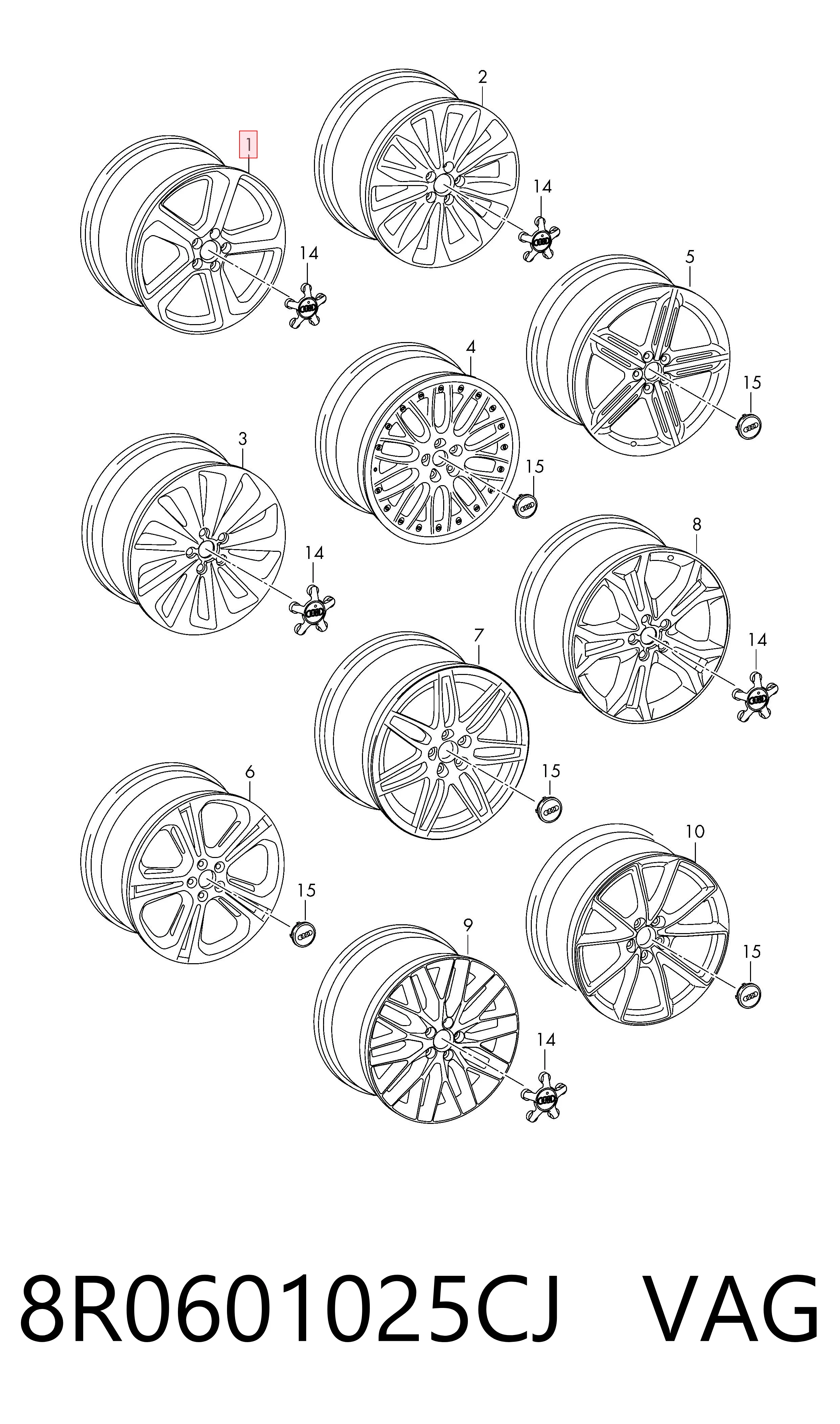 8R0601025CJ VAG Aros