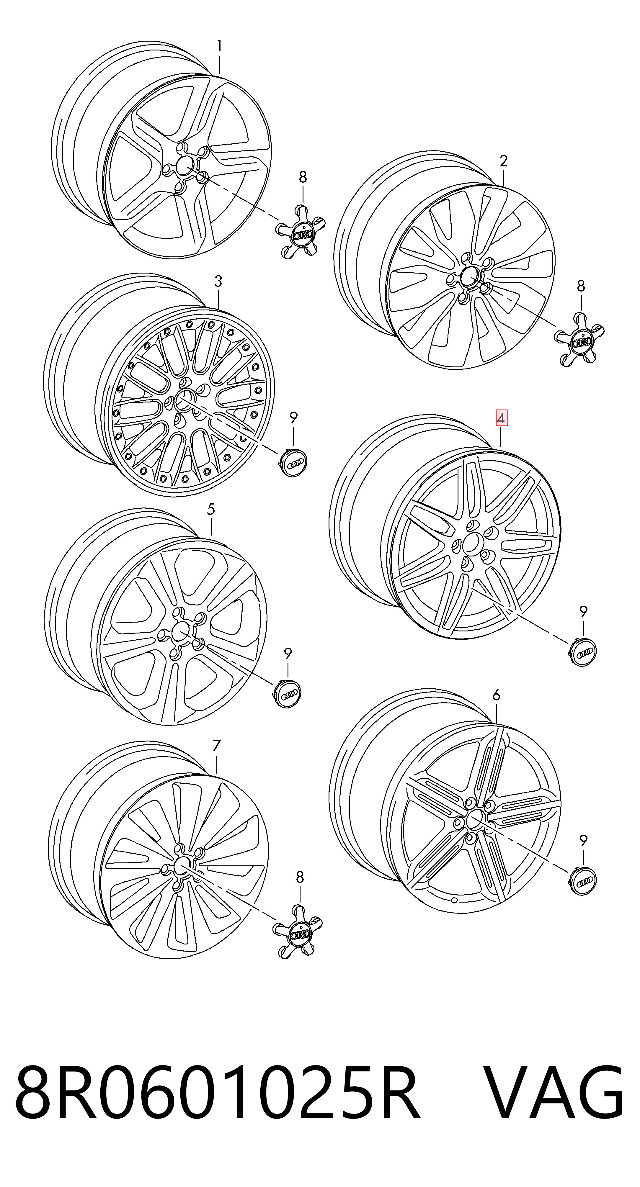 8R0601025R VAG Aros