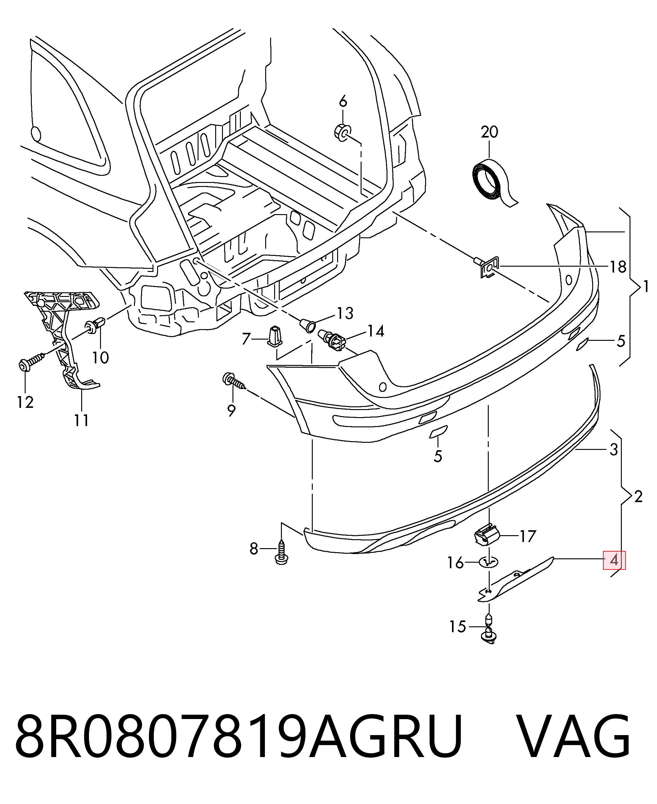 8R0807819AGRU VAG