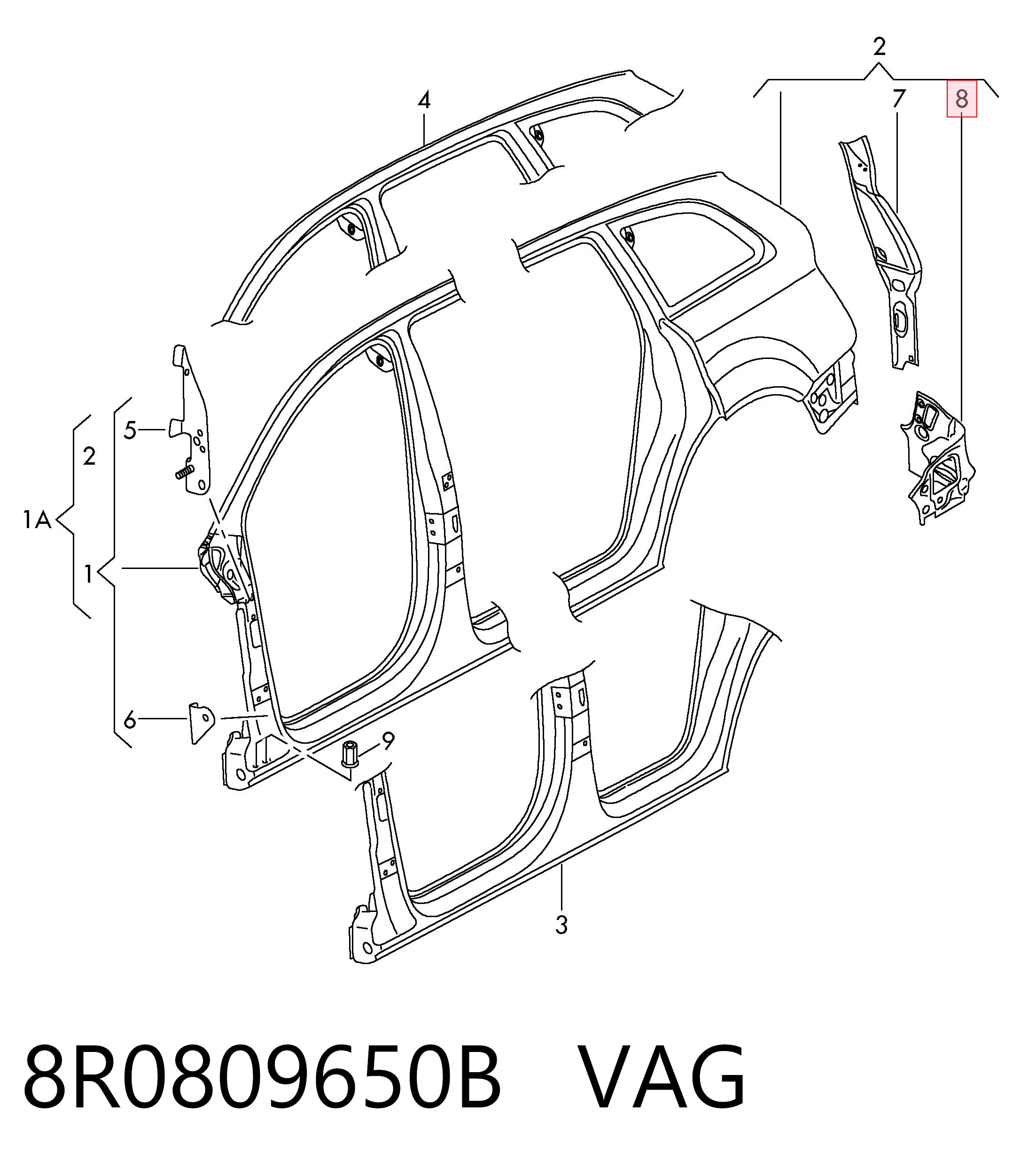 8R0809650B VAG