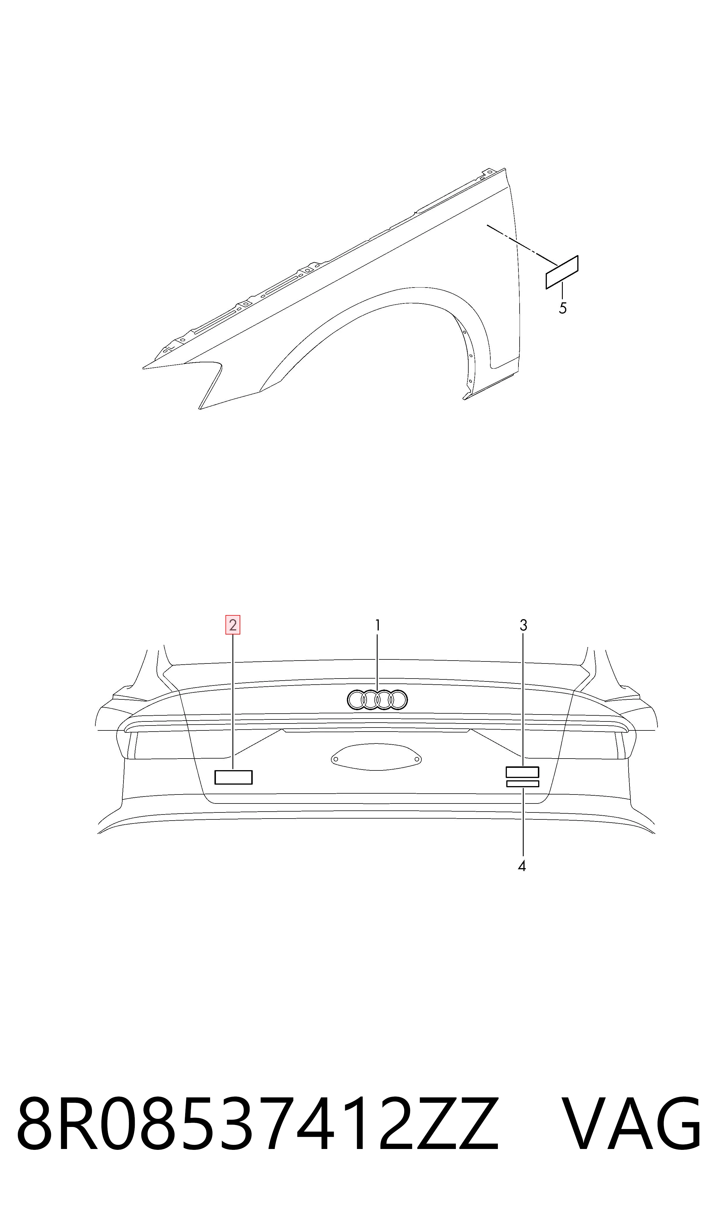 Logo VAG 8R08537412ZZ precio, desde 43,05 EUR