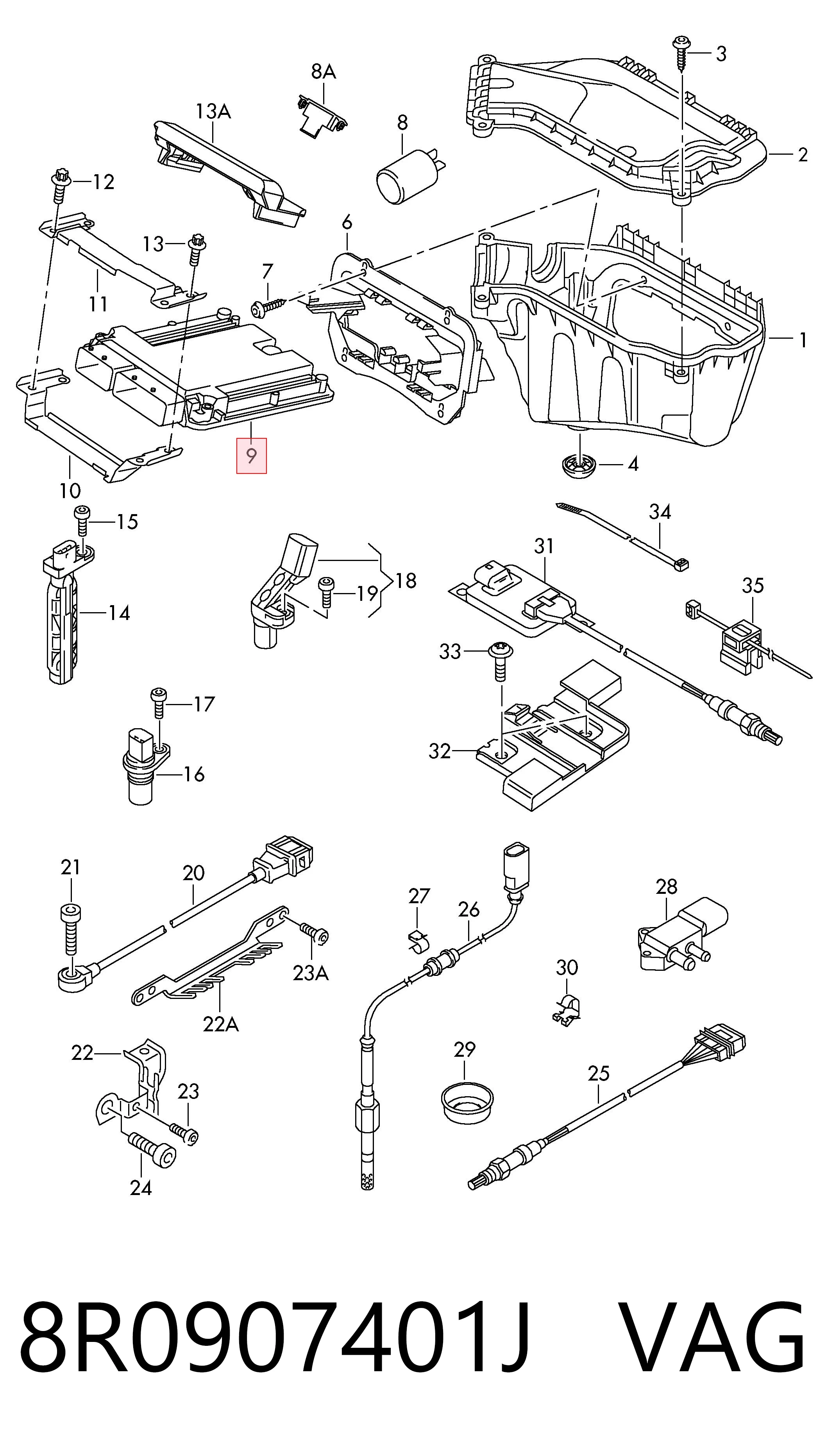 Comprar Módulo de control del motor Q5  8RB