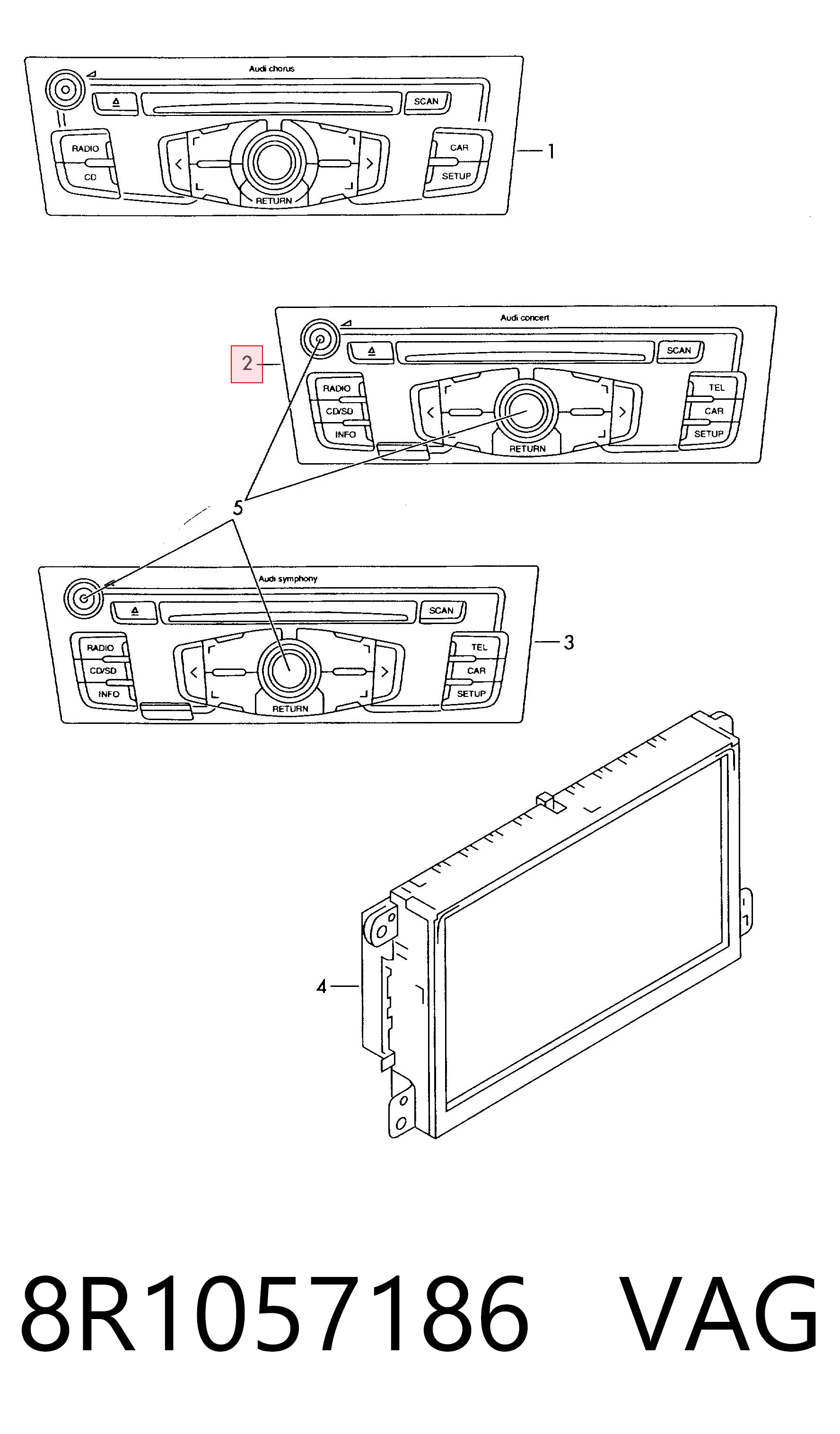 Radio para Audi A4 B8 8K2