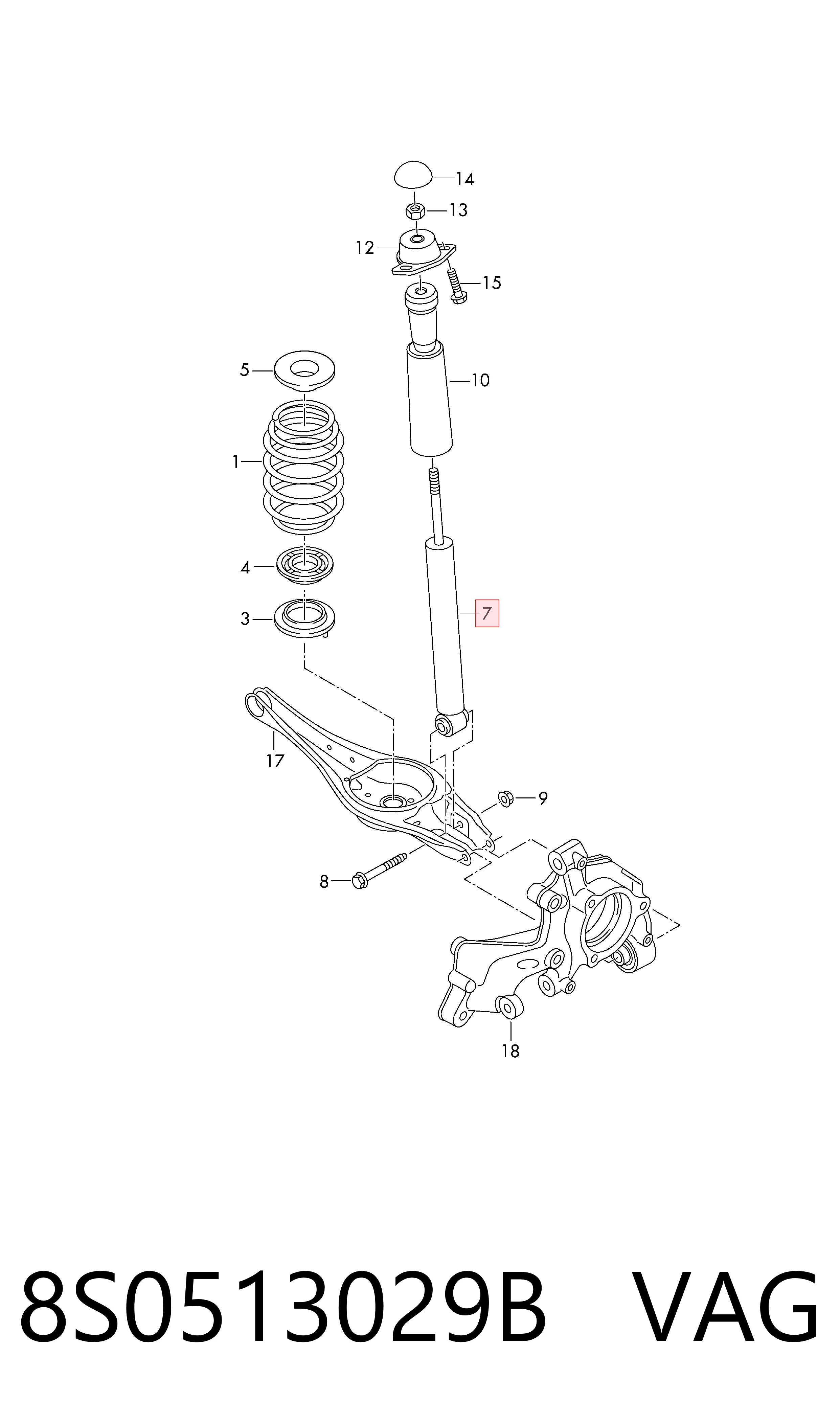 Comprar Amortiguador trasero Audi TT  FV9, FVR