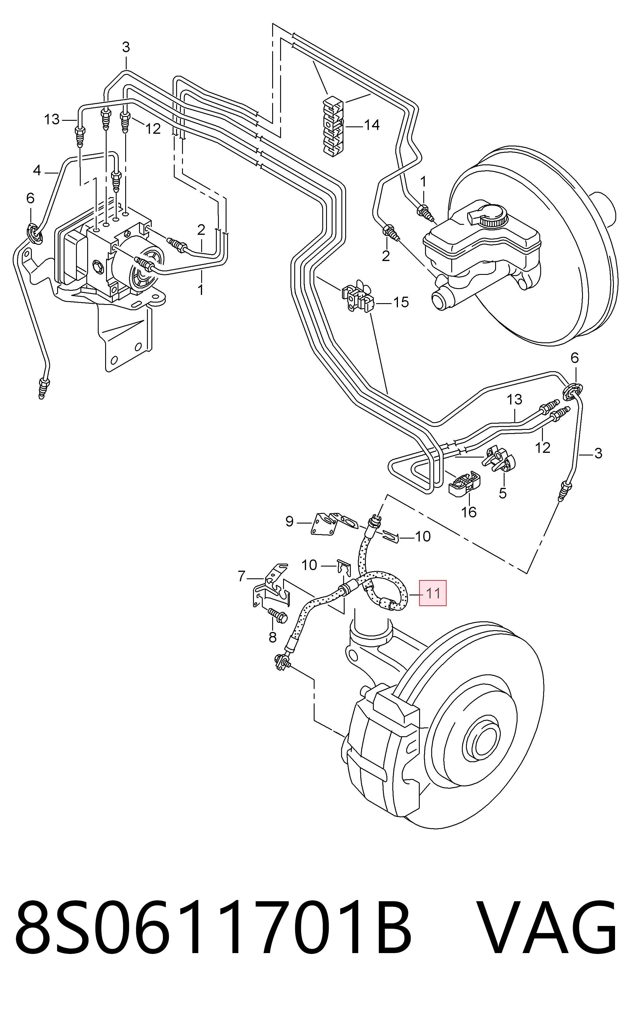 Comprar Latiguillos de freno delantero Audi TT  FV3, FVP
