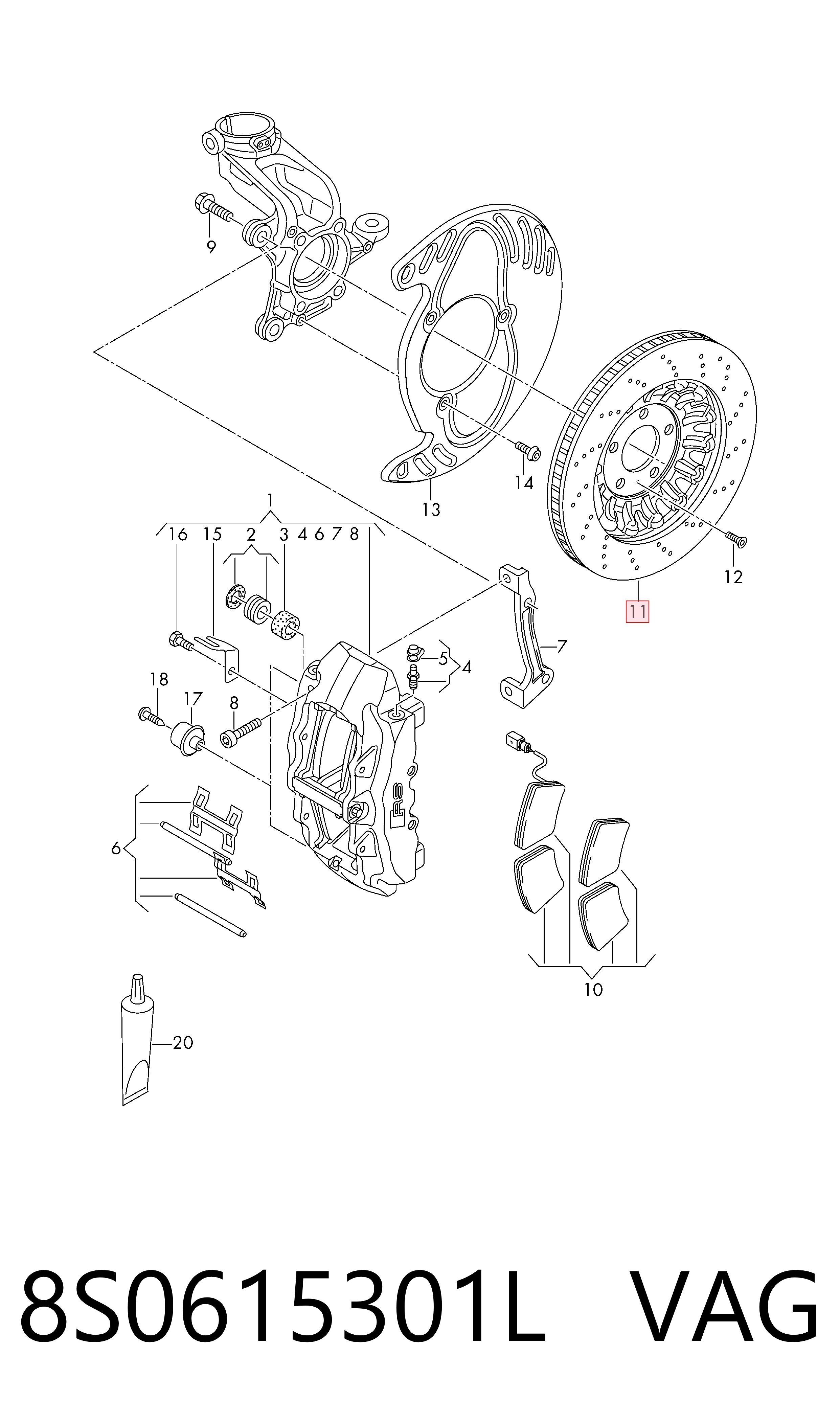 8S0615301L VAG Discos