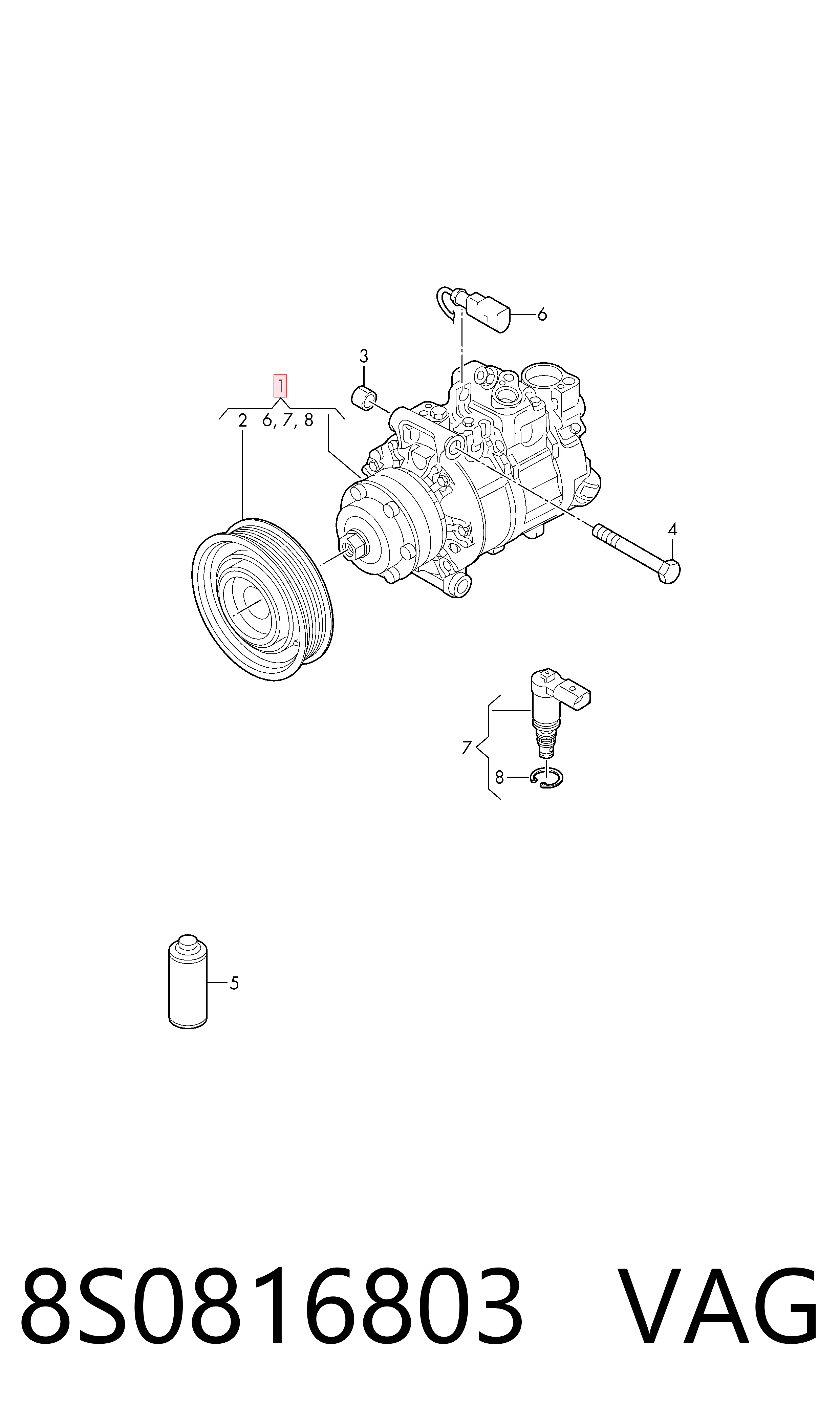 8S0816803 VAG Compresor climatizador