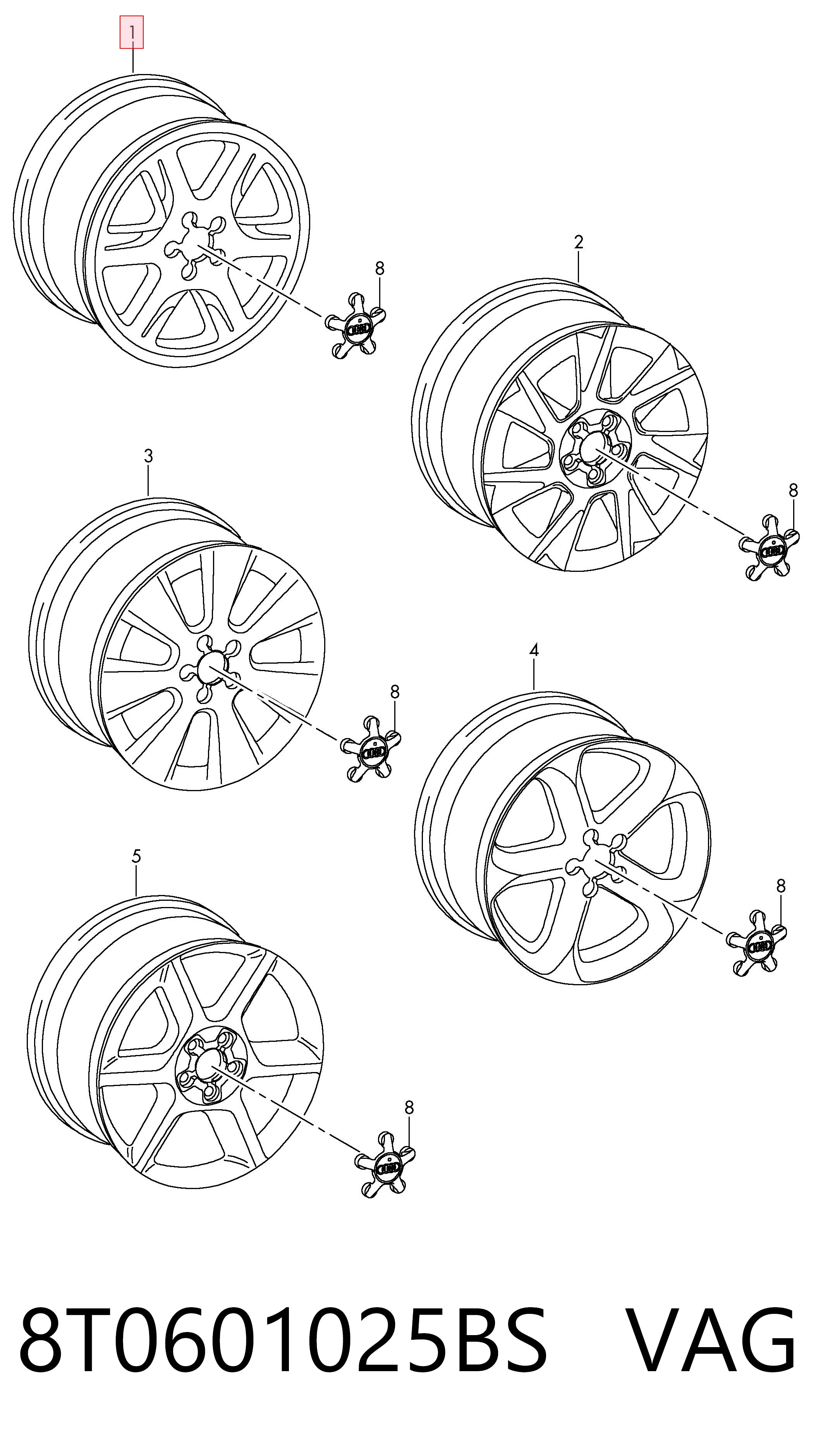 8T0601025BS VAG