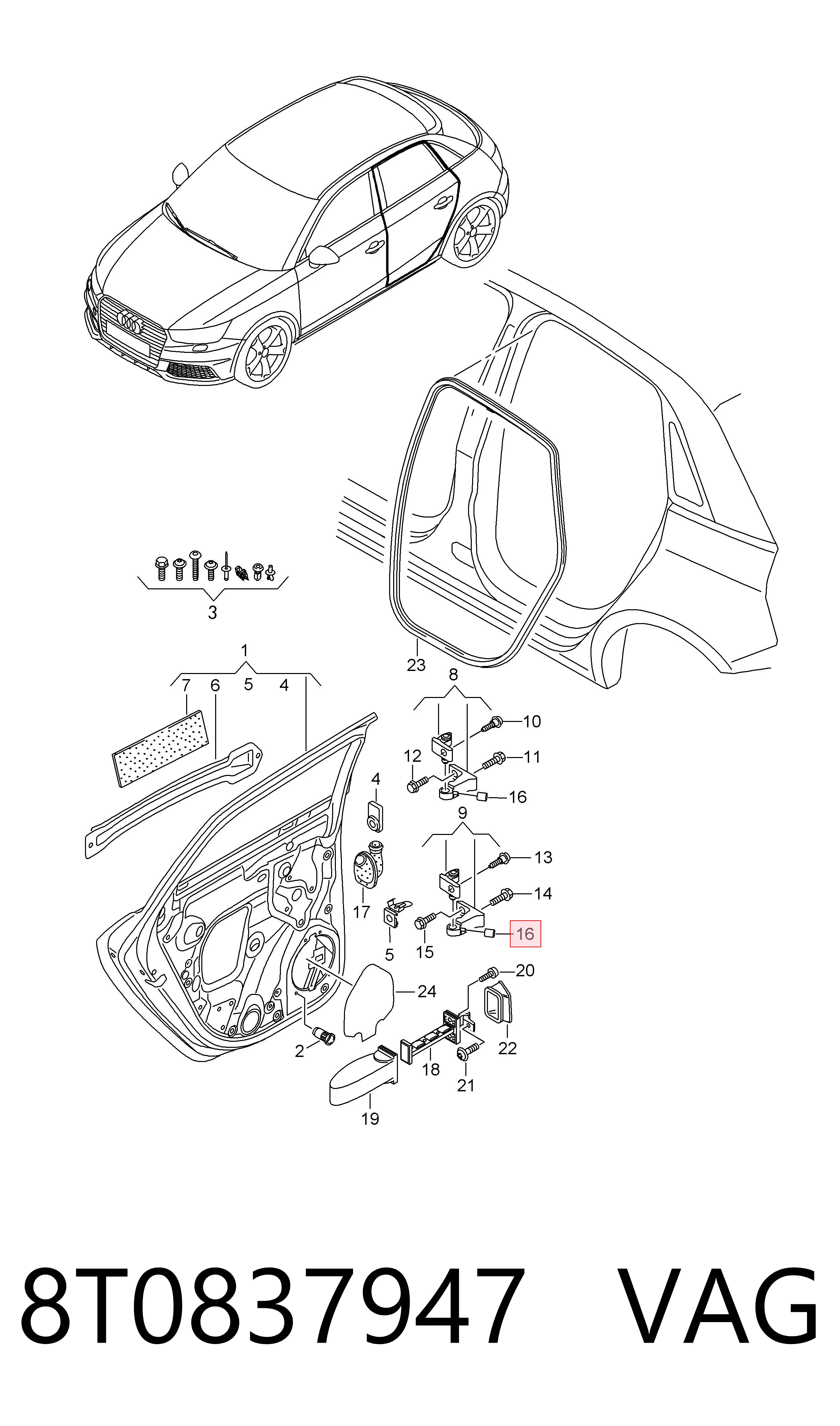  VAG 8T0837947 precio, desde 1,54 EUR