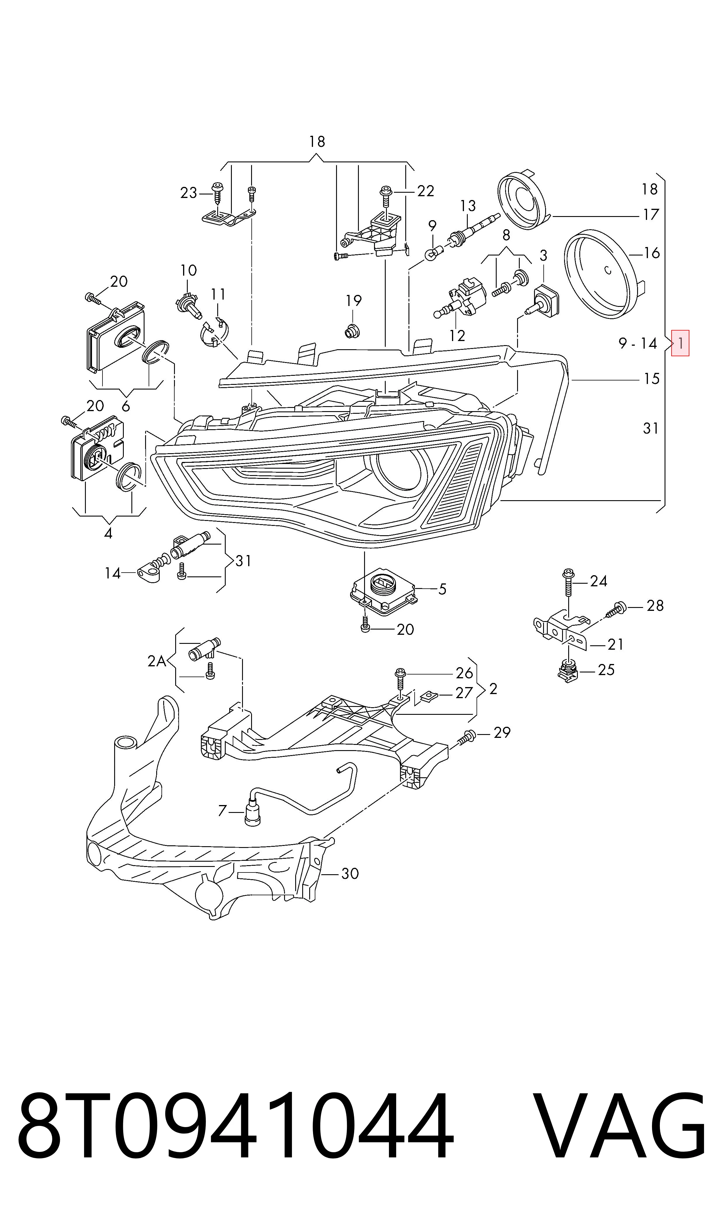 Comprar Faro derecho Audi A5  8T3 a bajo precio