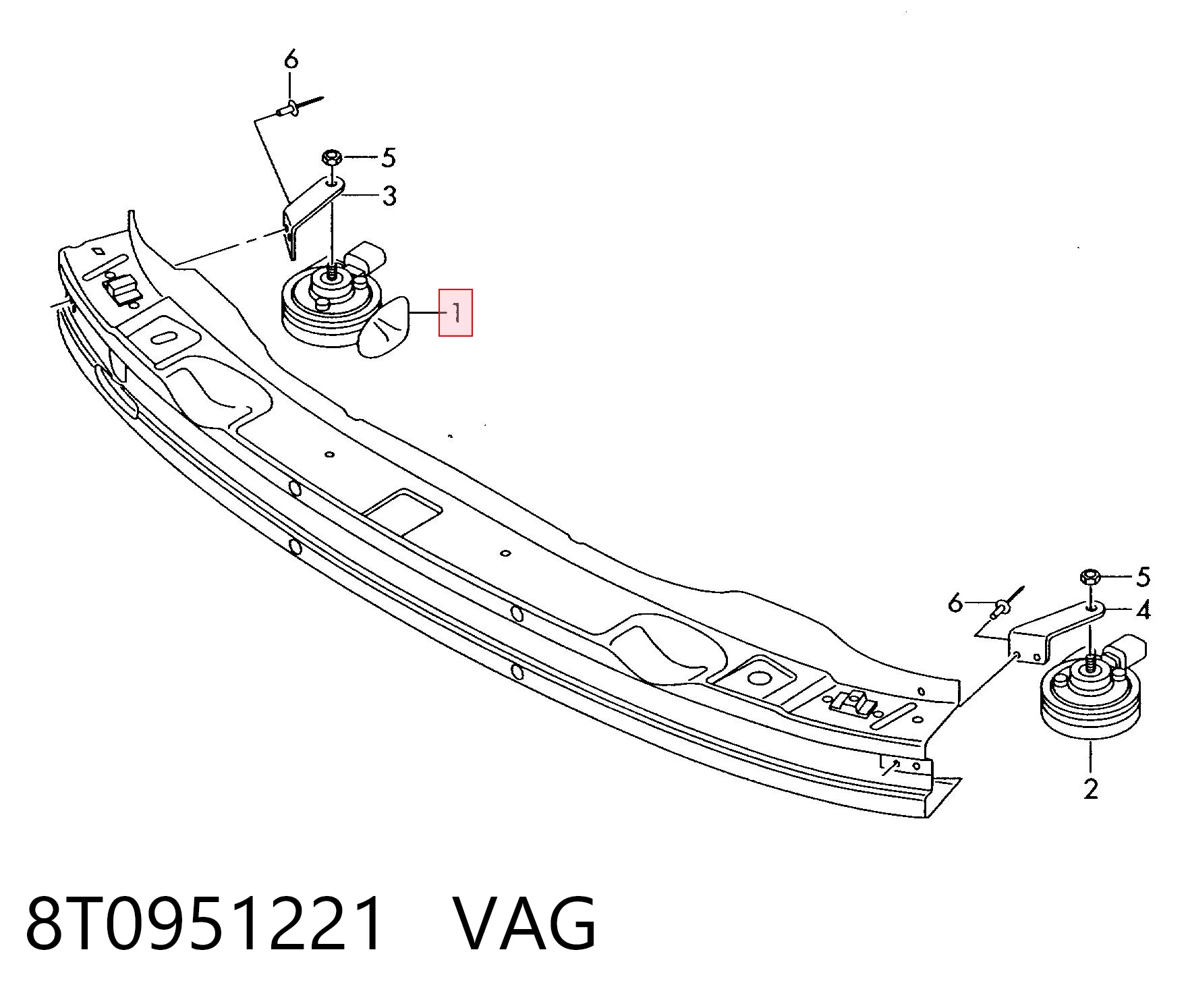 8T0951221 VAG Claxon