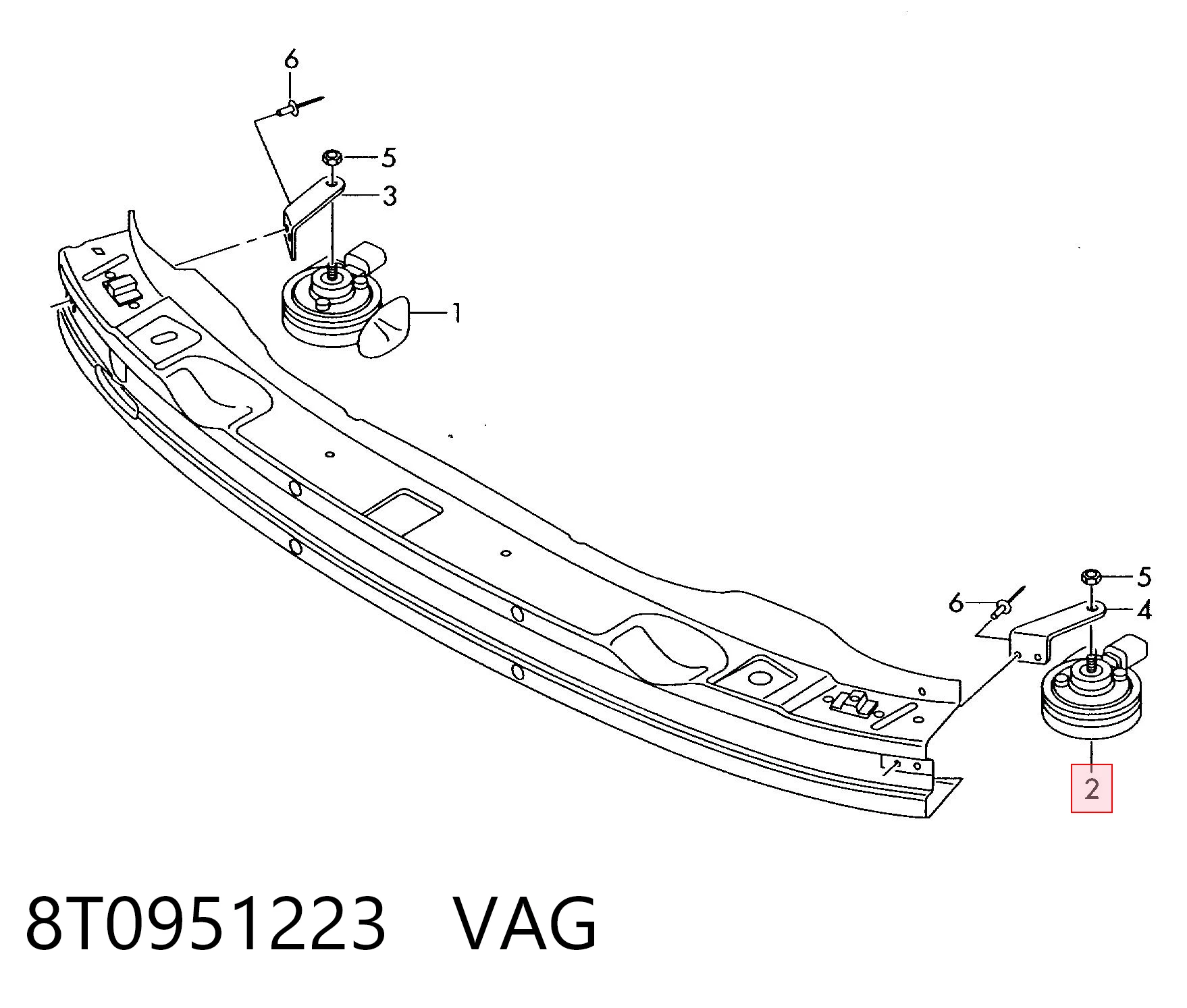 8T0951223 VAG Claxon