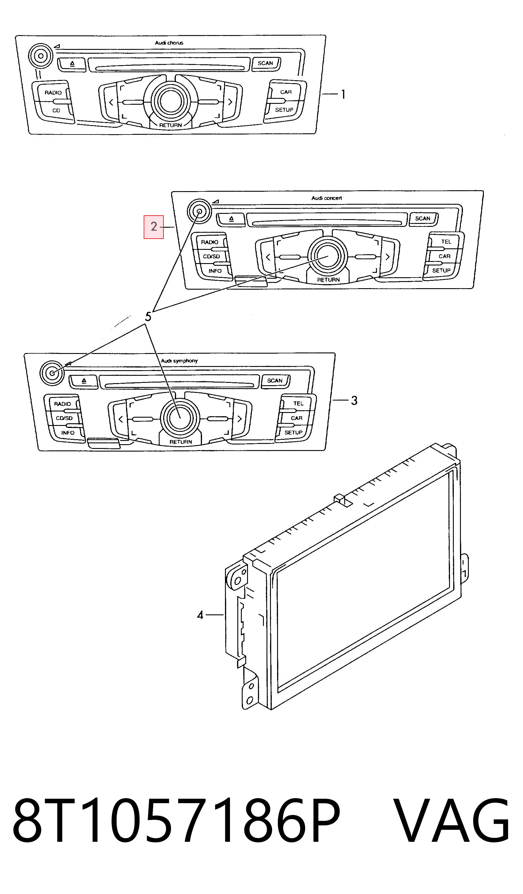 8T1057186P VAG Radio AM/FM