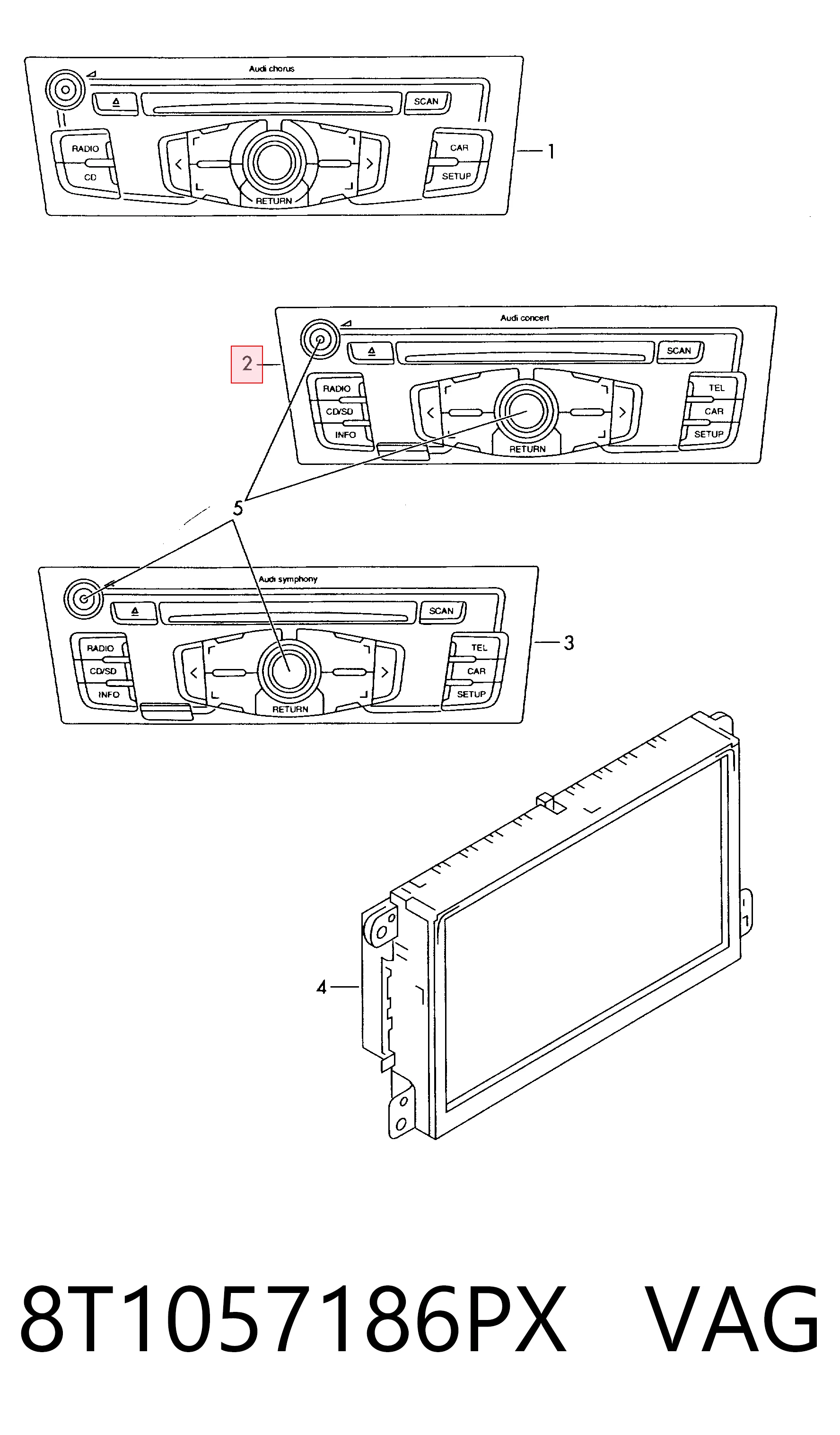 8T1057186PX VAG Radio AM/FM