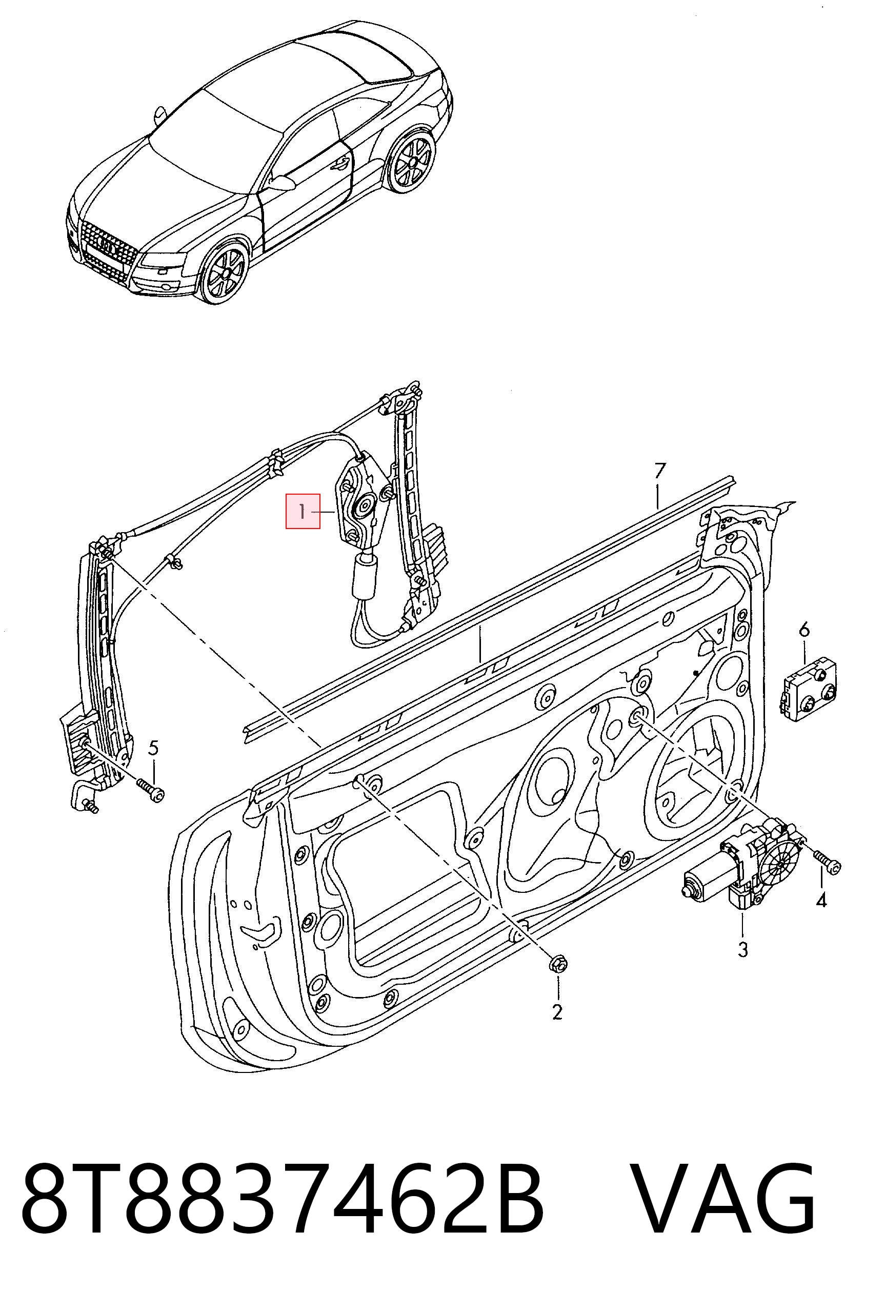 Mecanismo de elevalunas Audi A5  hatchback comprar en España