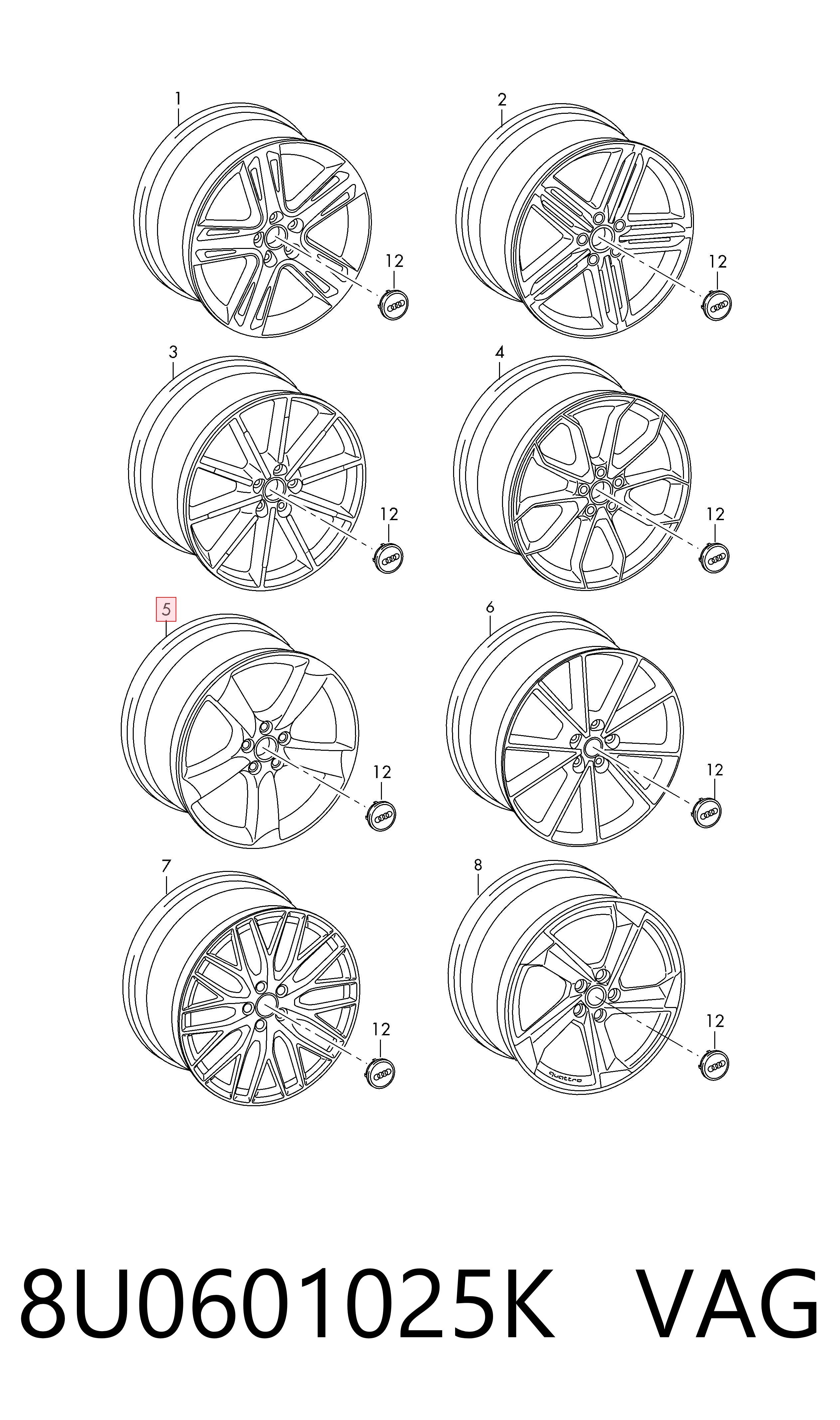 Llantas para Audi Q3 8UB, 8UG