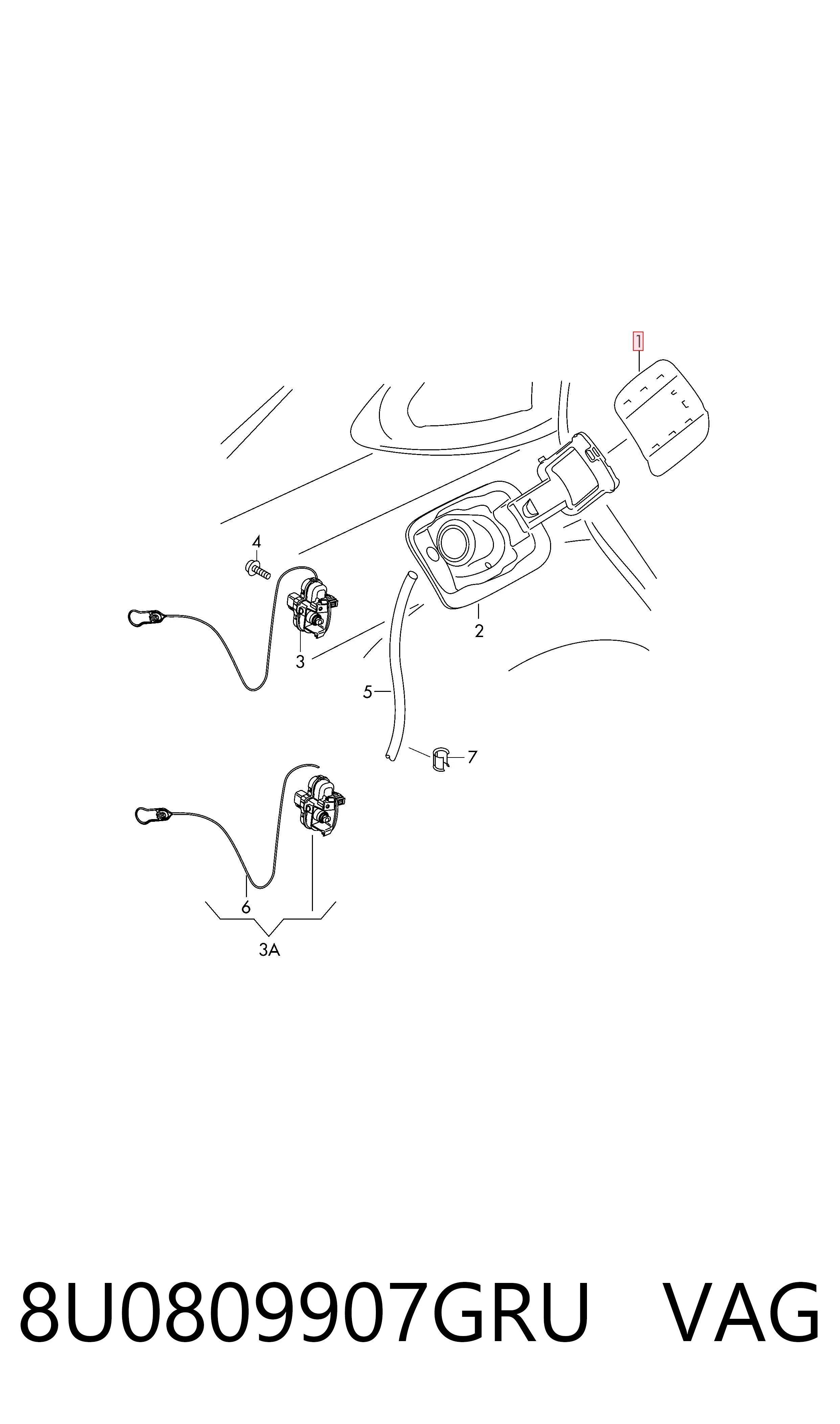 Comprar Tapa del depósito de combustible Audi Q3  8UB, 8UG a bajo precio