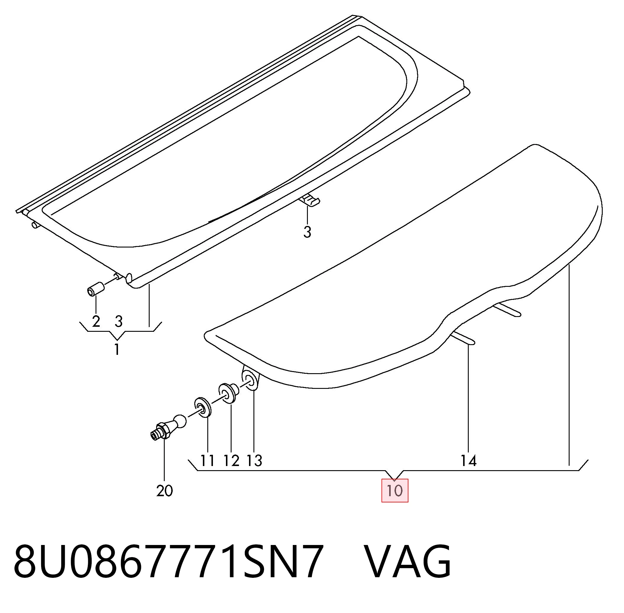 8U0867771SN7 VAG