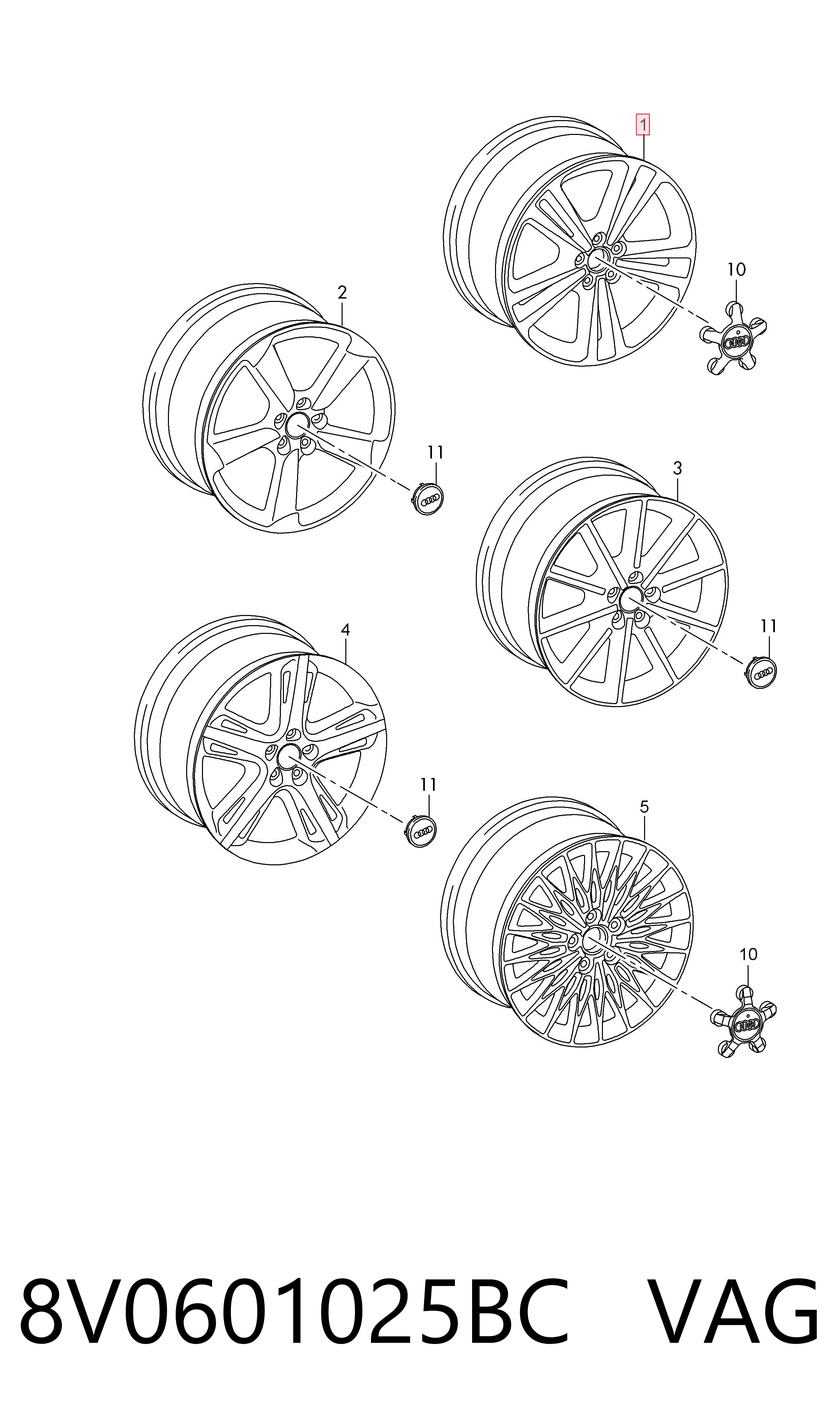 8V0601025BC VAG Aros