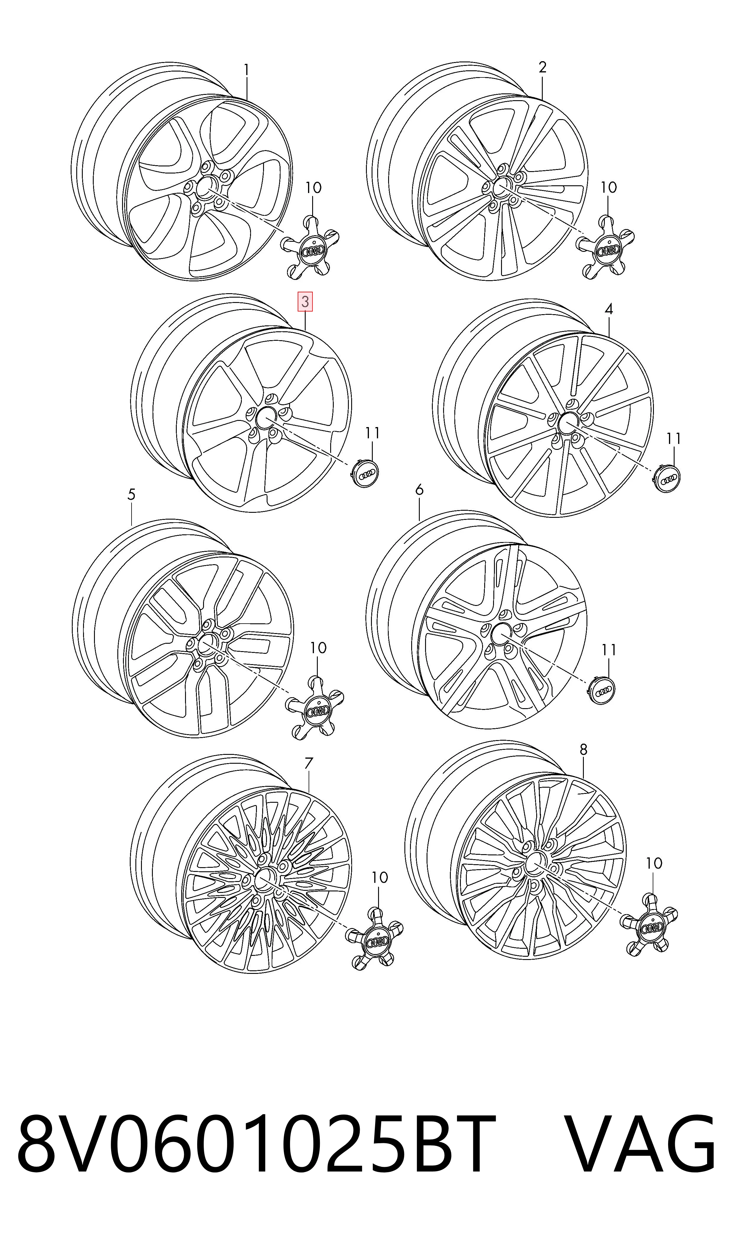 8V0601025BT VAG Aros