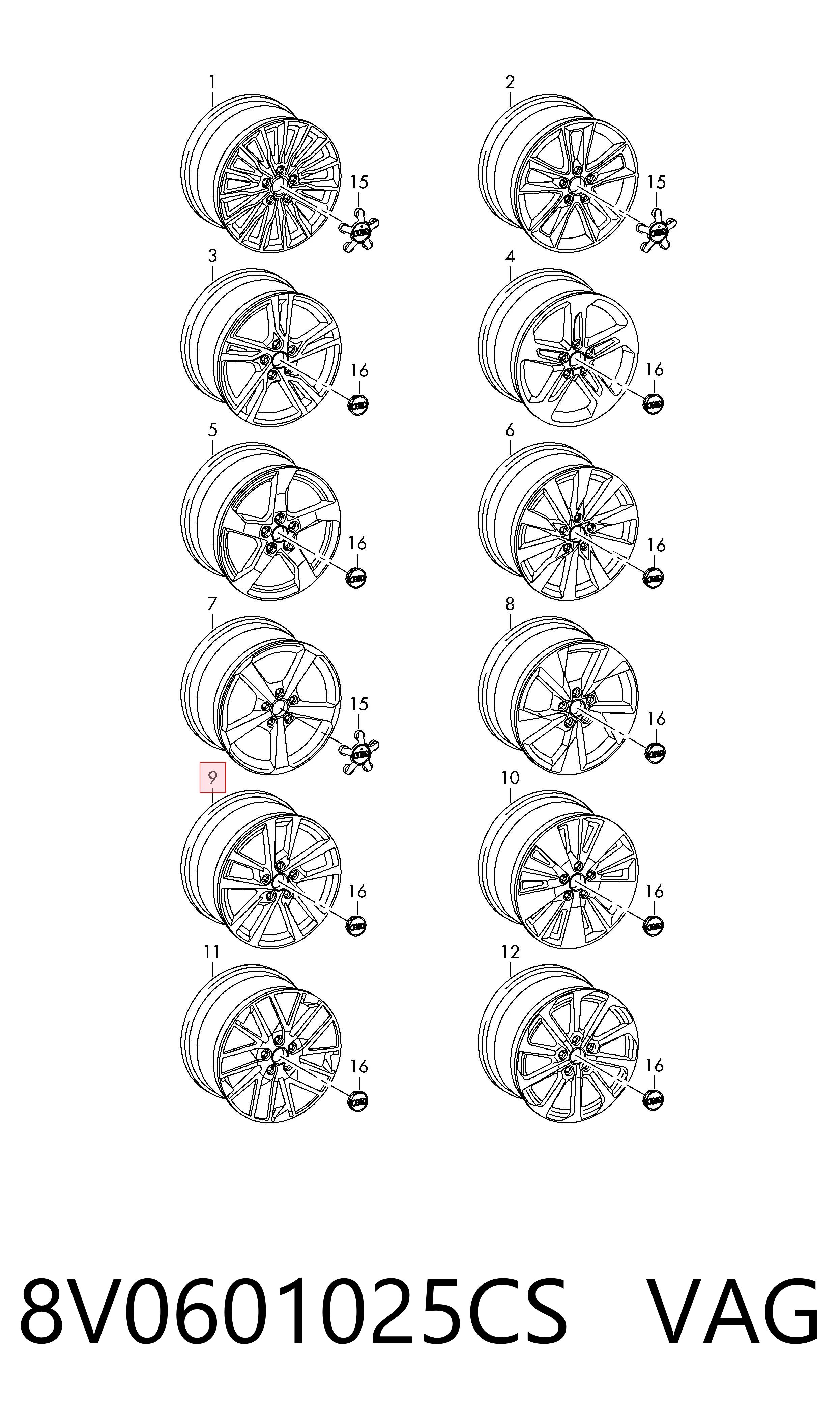 8V0601025CS VAG Aros