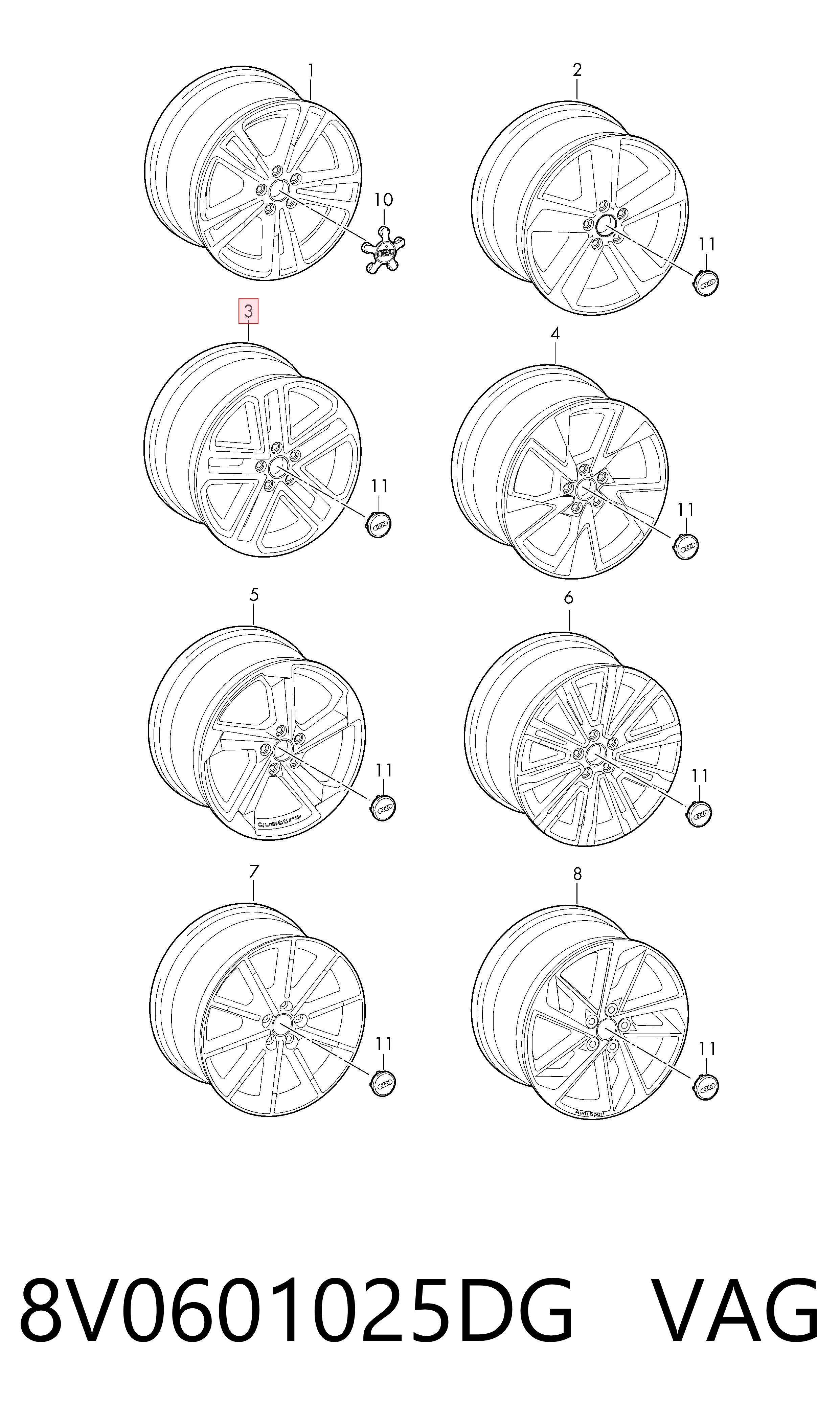 8V0601025DG VAG Aros