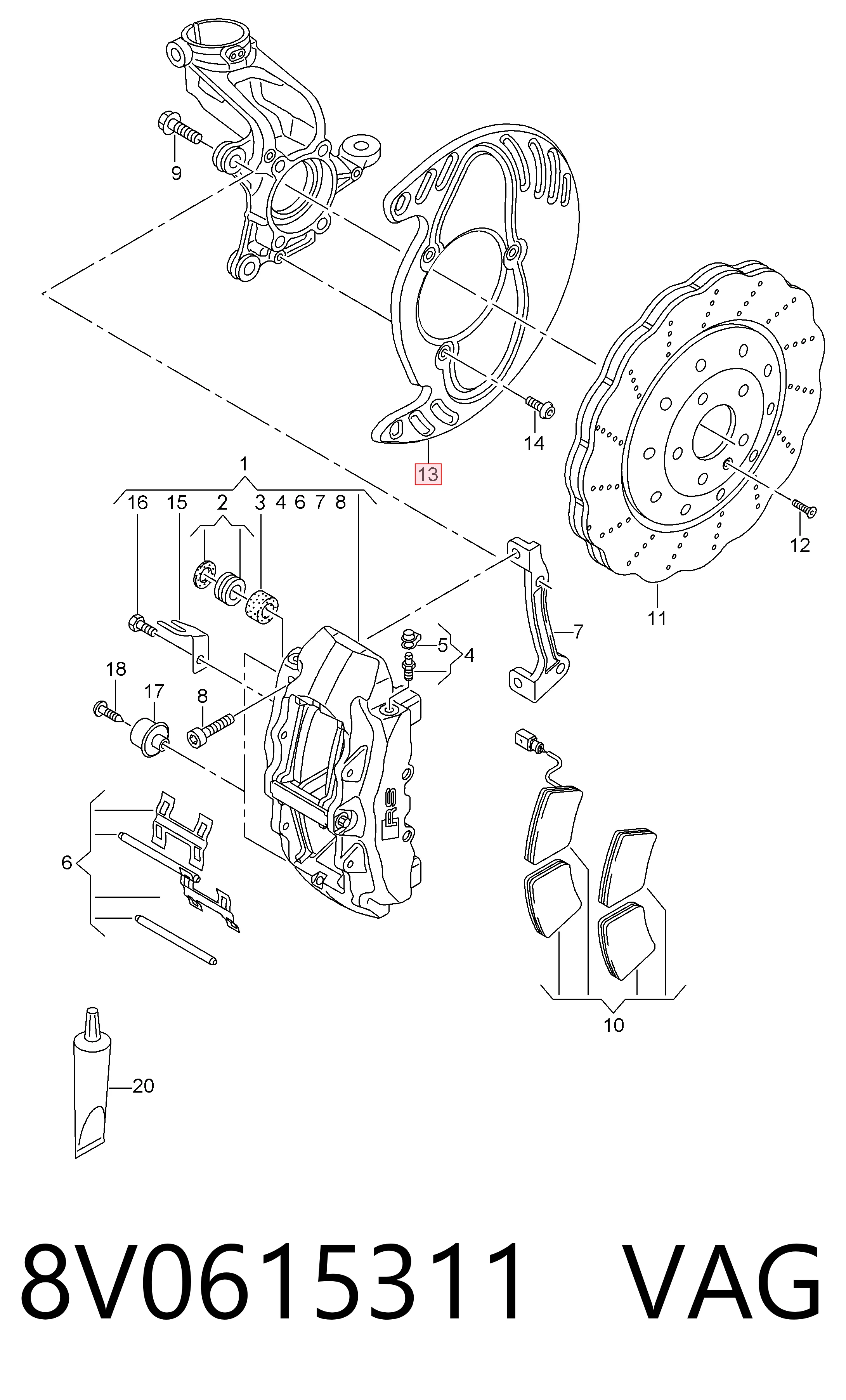 8V0615311 VAG