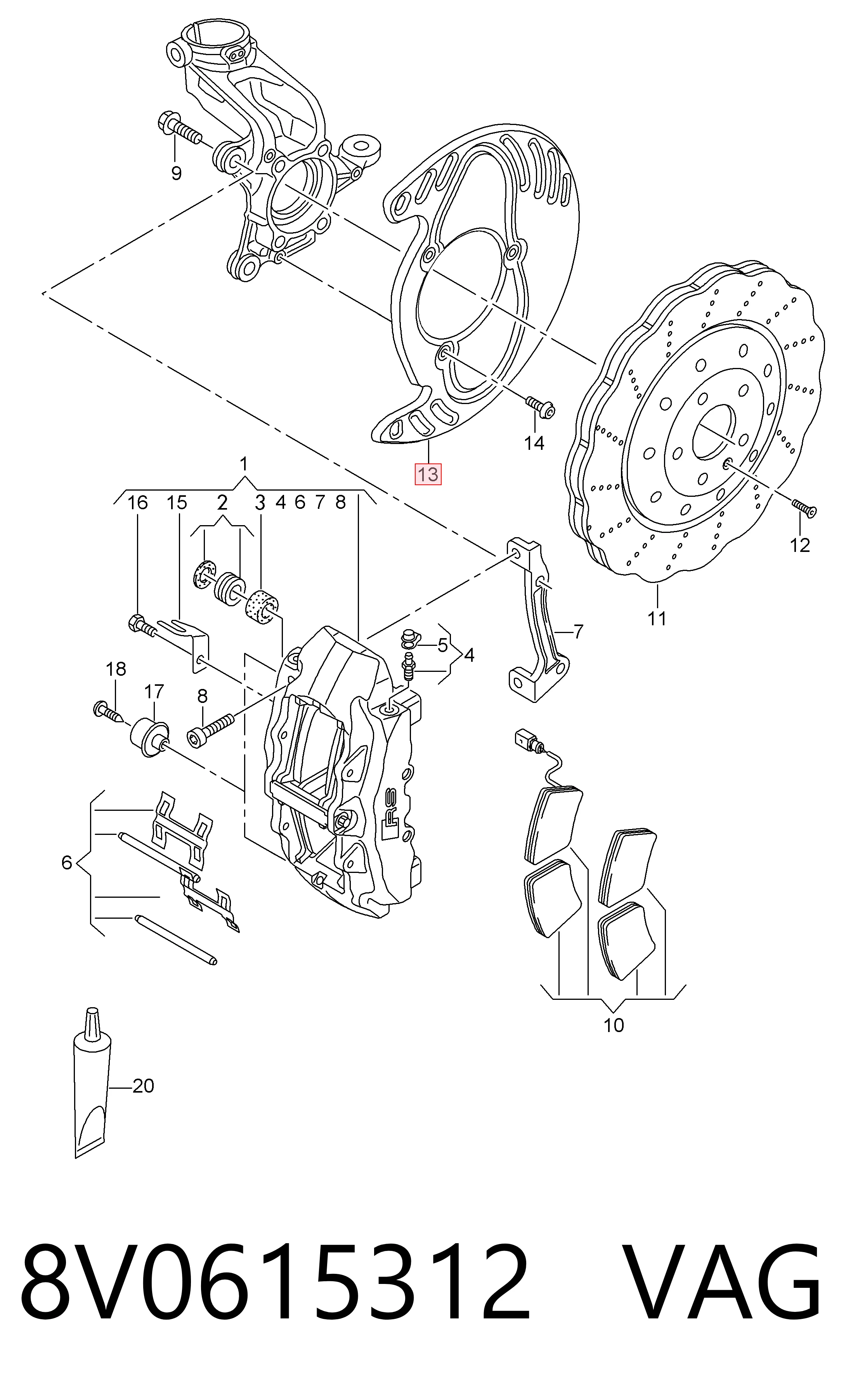 8V0615312 VAG