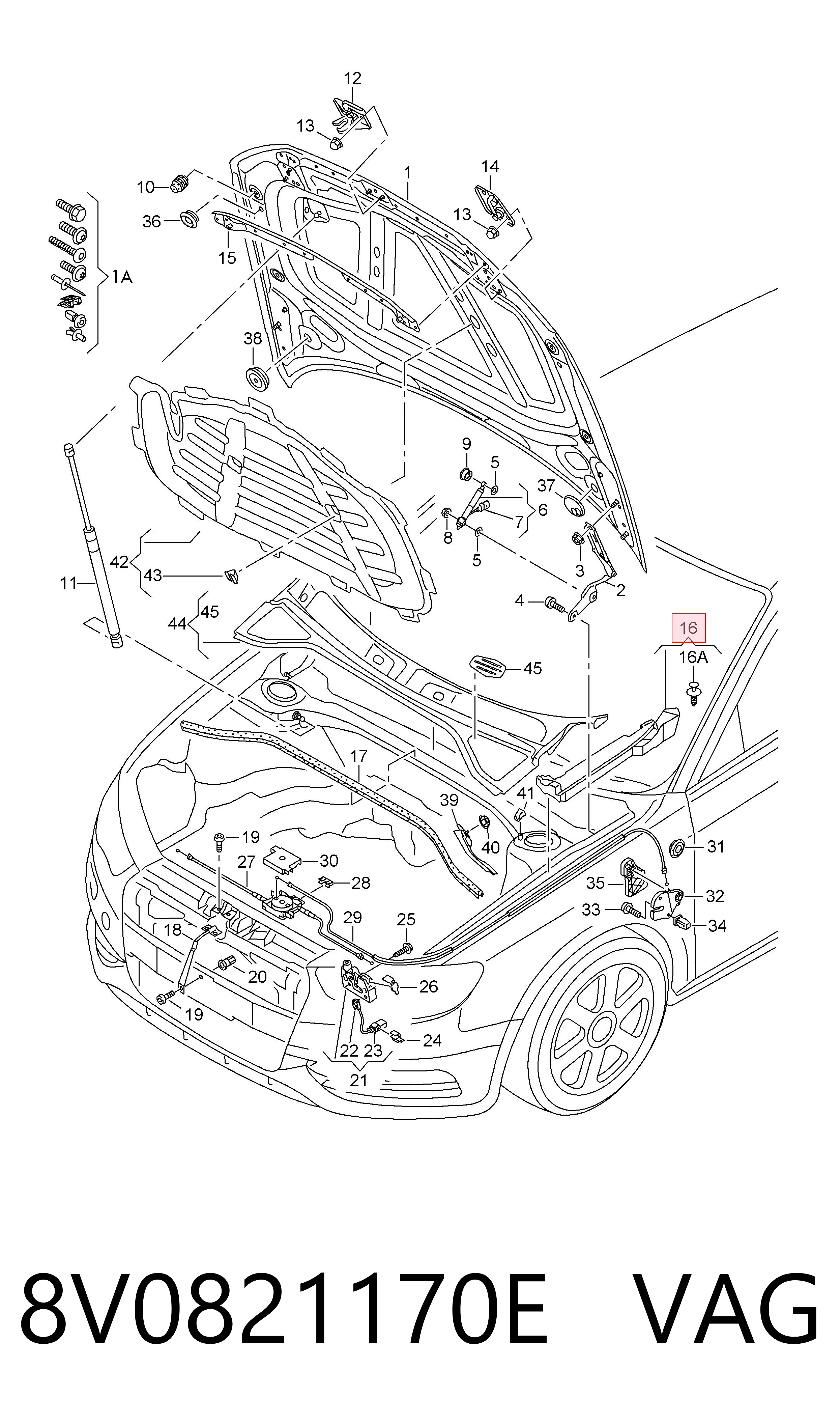 8V0821170E VAG Tapón lateral de cubrejunta