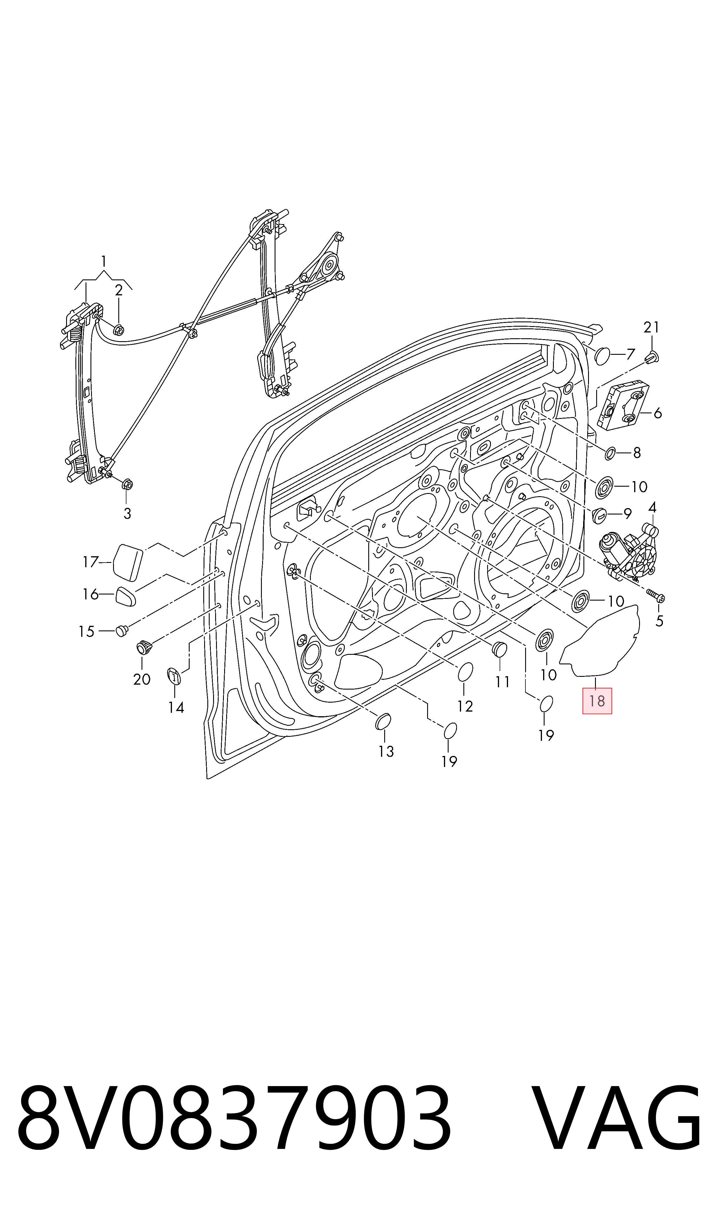  VAG 8V0837903 precio, desde 8,41 EUR