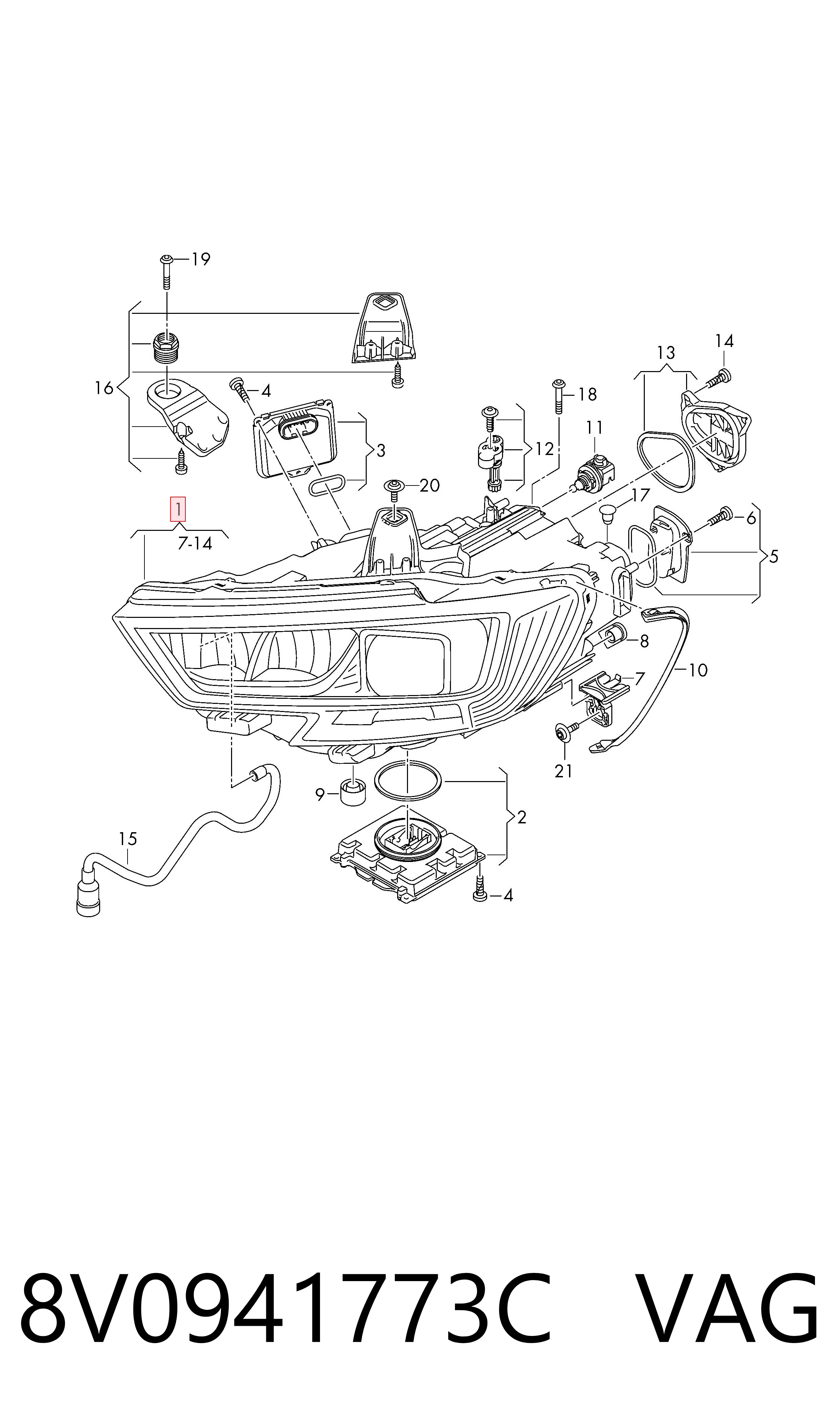 8V0941773C VAG Faros
