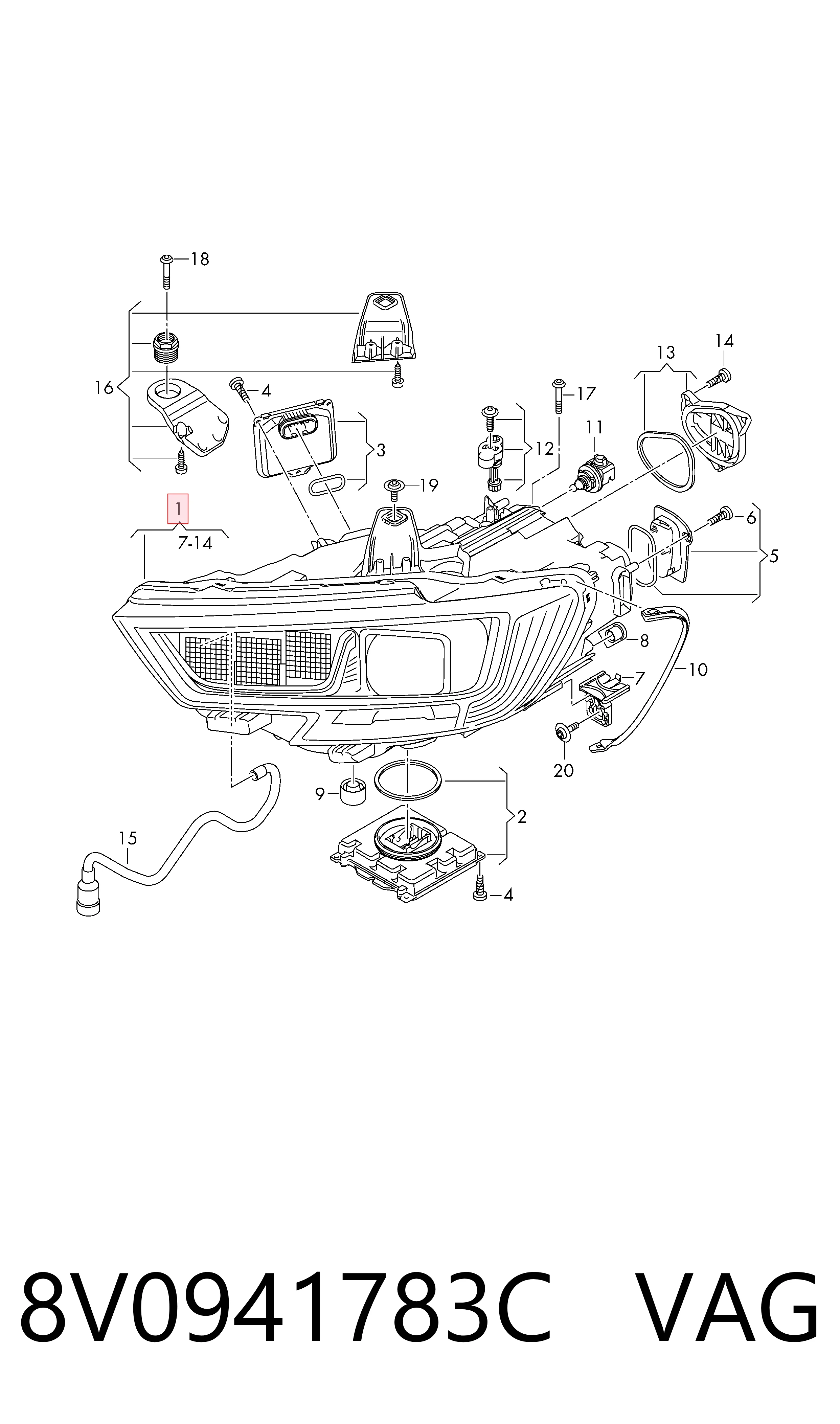 8V0941783C VAG Faros
