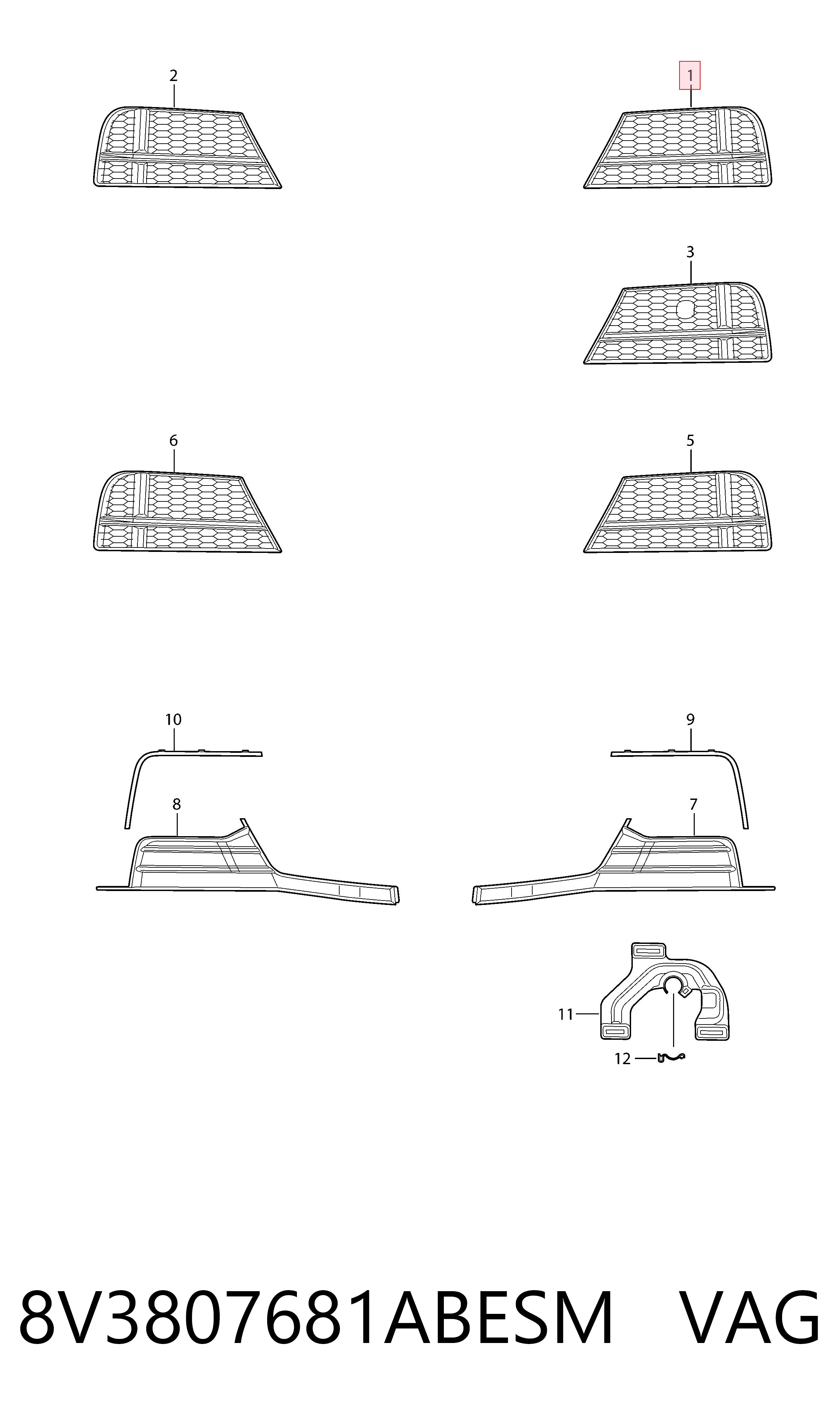 Comprar 8V3807681ABESM VAG 