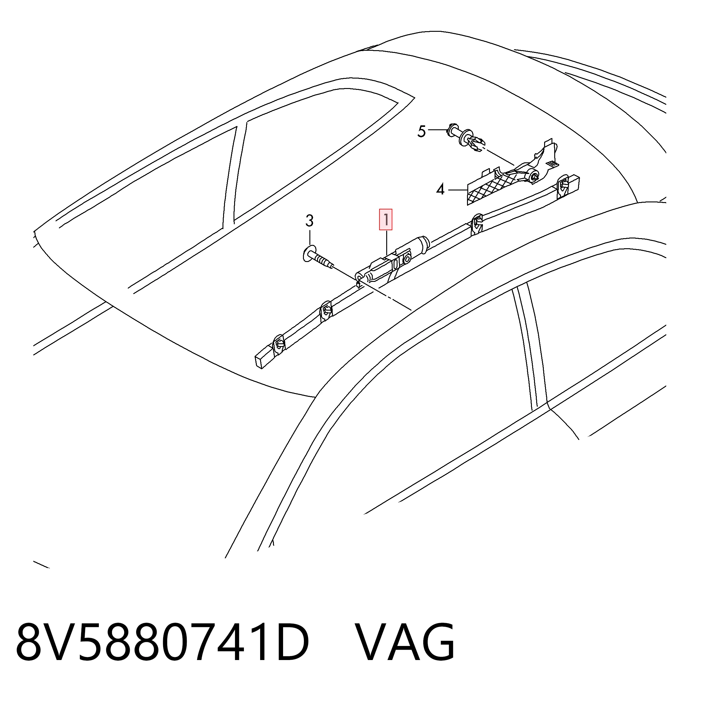 Airbag de cortina lateral izquierda VAG 8V5880741D precio, desde 705,60 EUR