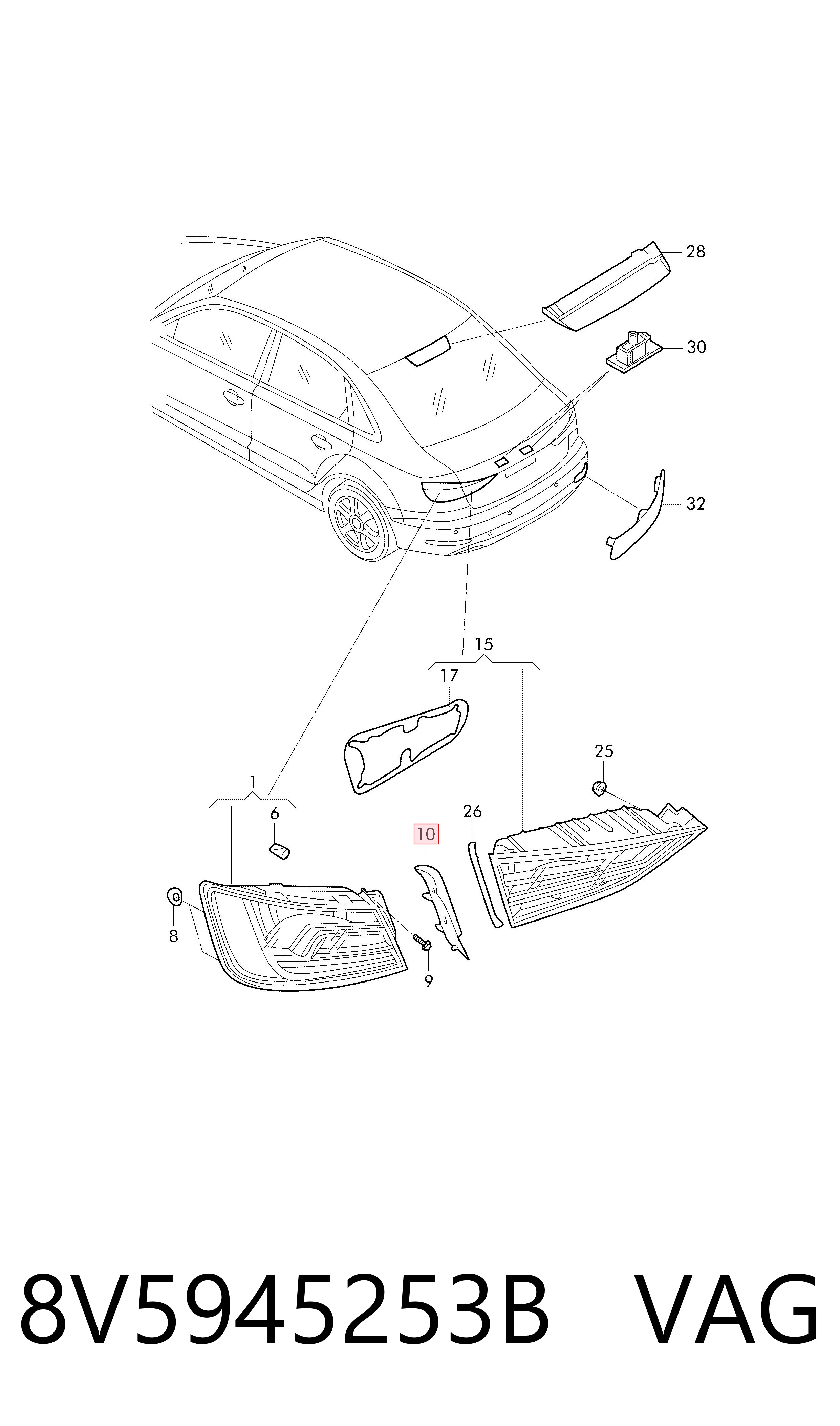  VAG 8V5945253B precio, desde 19,08 EUR
