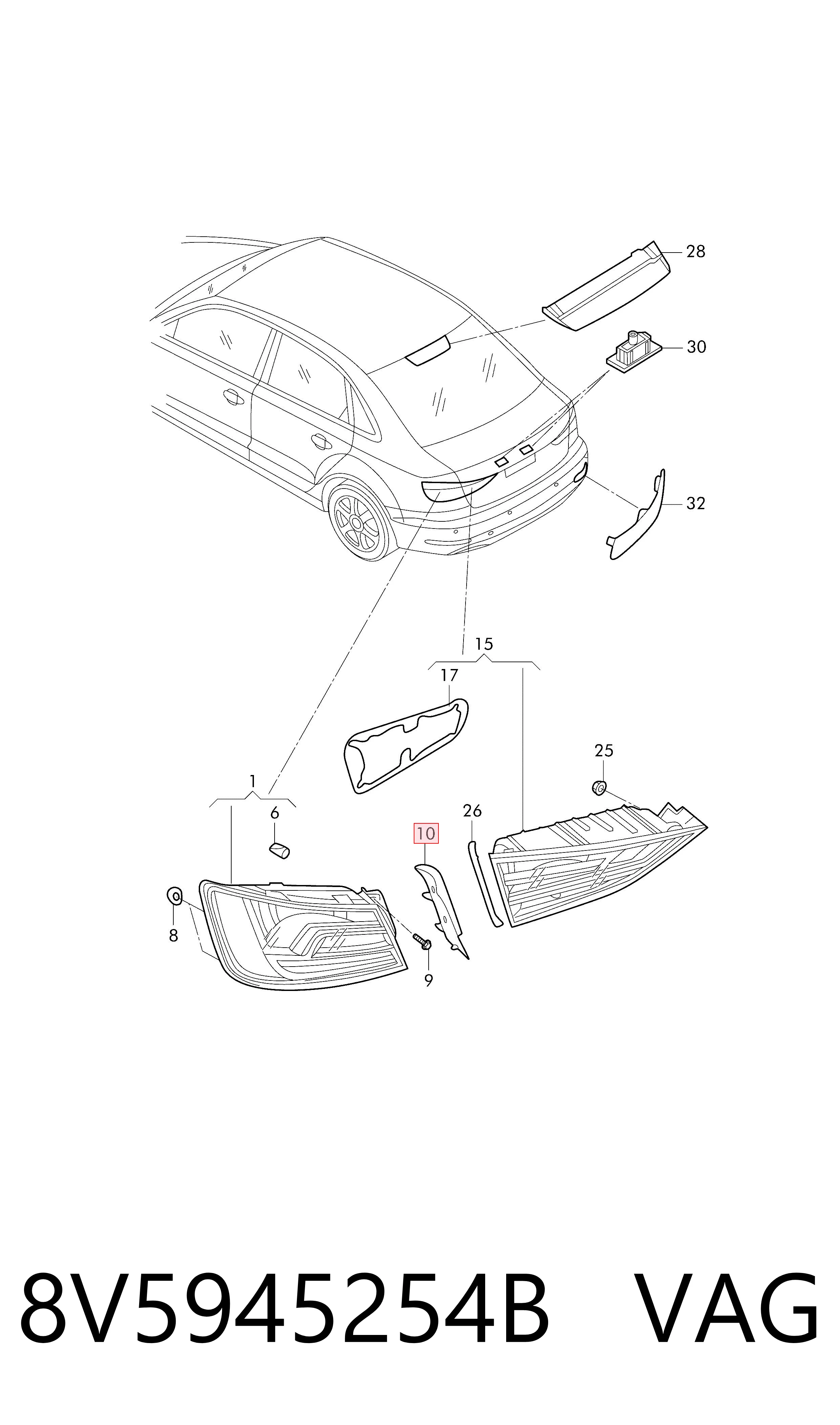  VAG 8V5945254B precio, desde 19,08 EUR