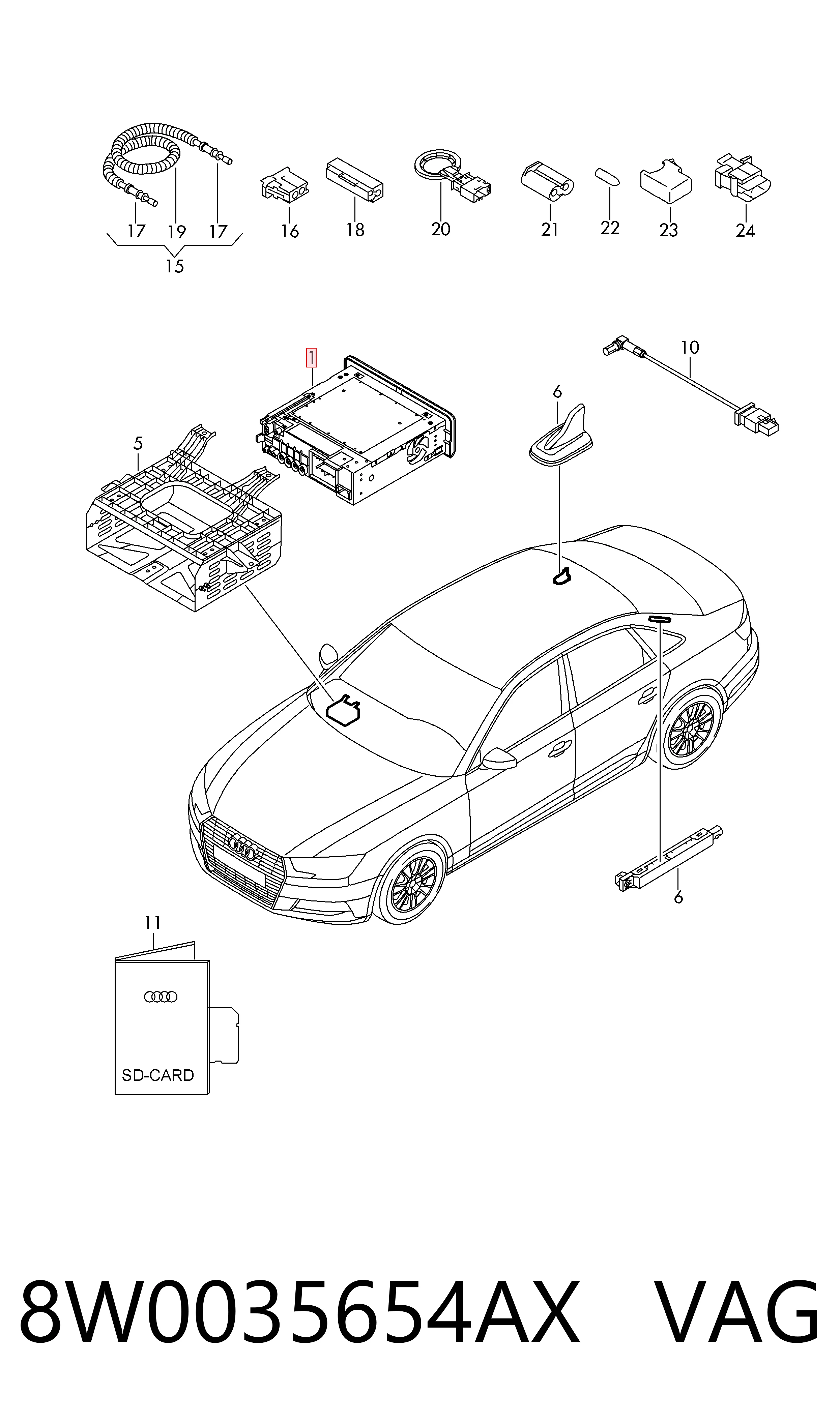 Comprar Radio AM/FM Audi Q5 FYB, FYG a bajo precio