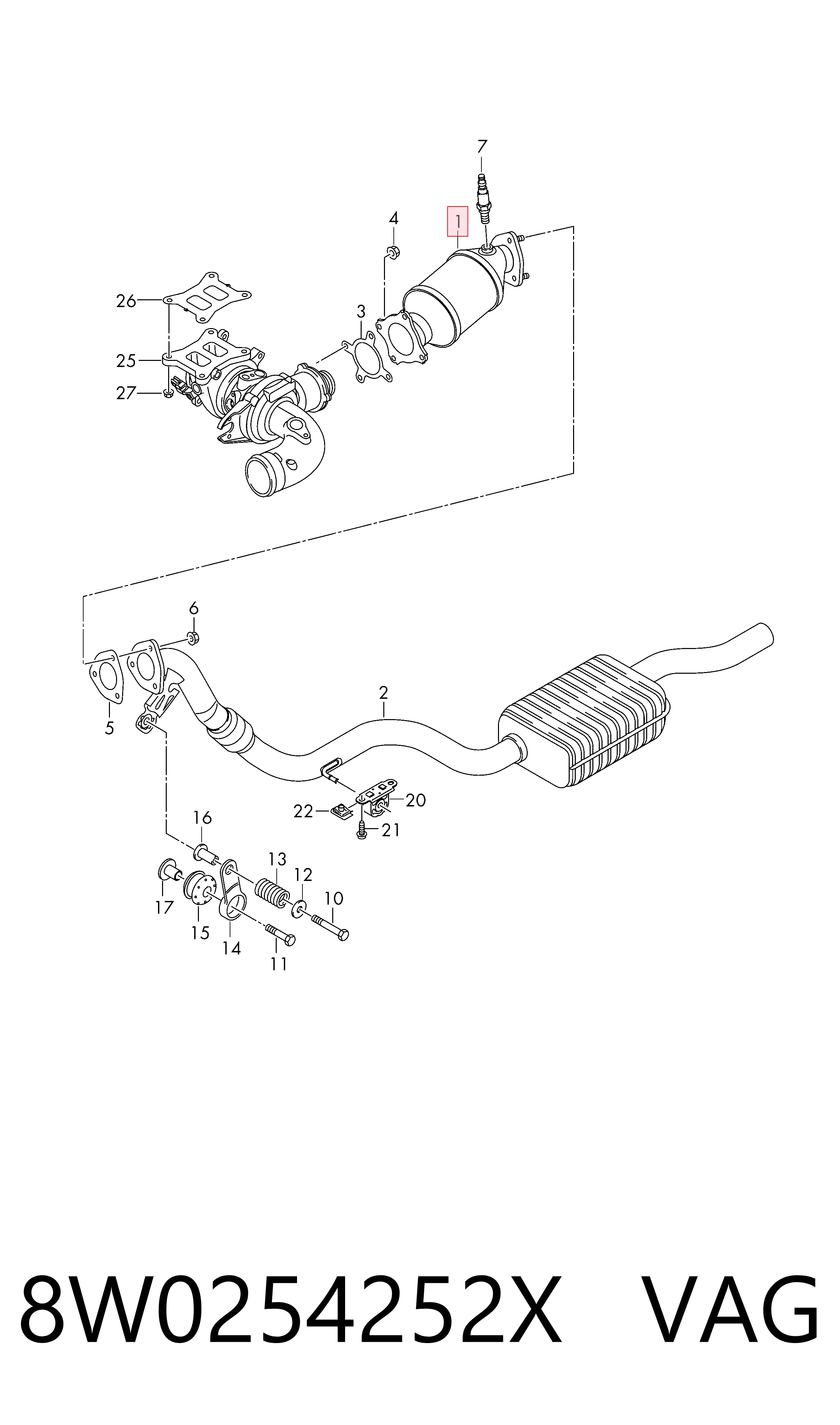 Catalizador de gasolina y diésel Audi A4  (2015-2026)